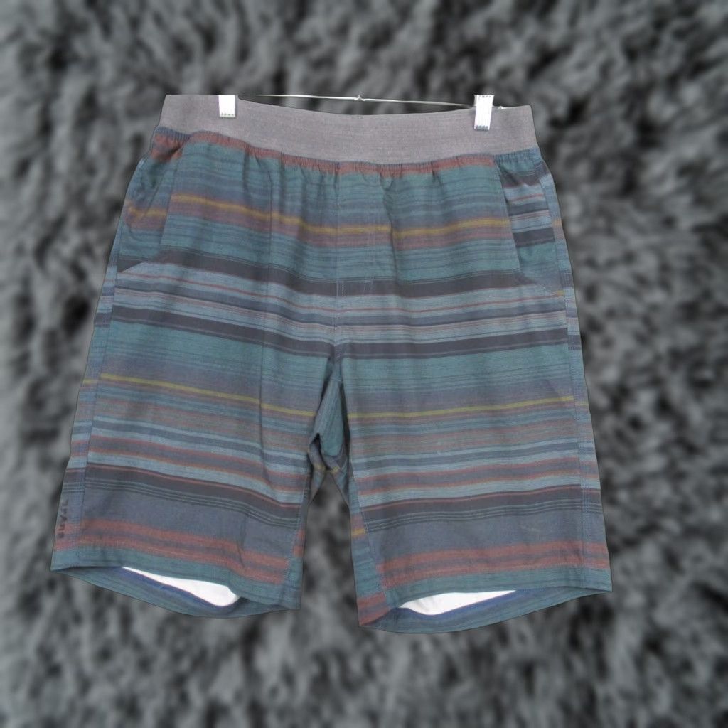 Prana prAna Activewear Shorts M Striped Board Stretch Pockets Size US 31 - 1 Thumbnail