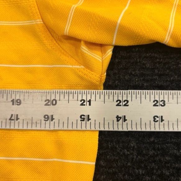 Nike Nike Golf Polo Shirt Mens Medium Yellow White Stripe Dri-Fit Magnolia Grove Size US M / EU 48-50 / 2 - 4 Thumbnail