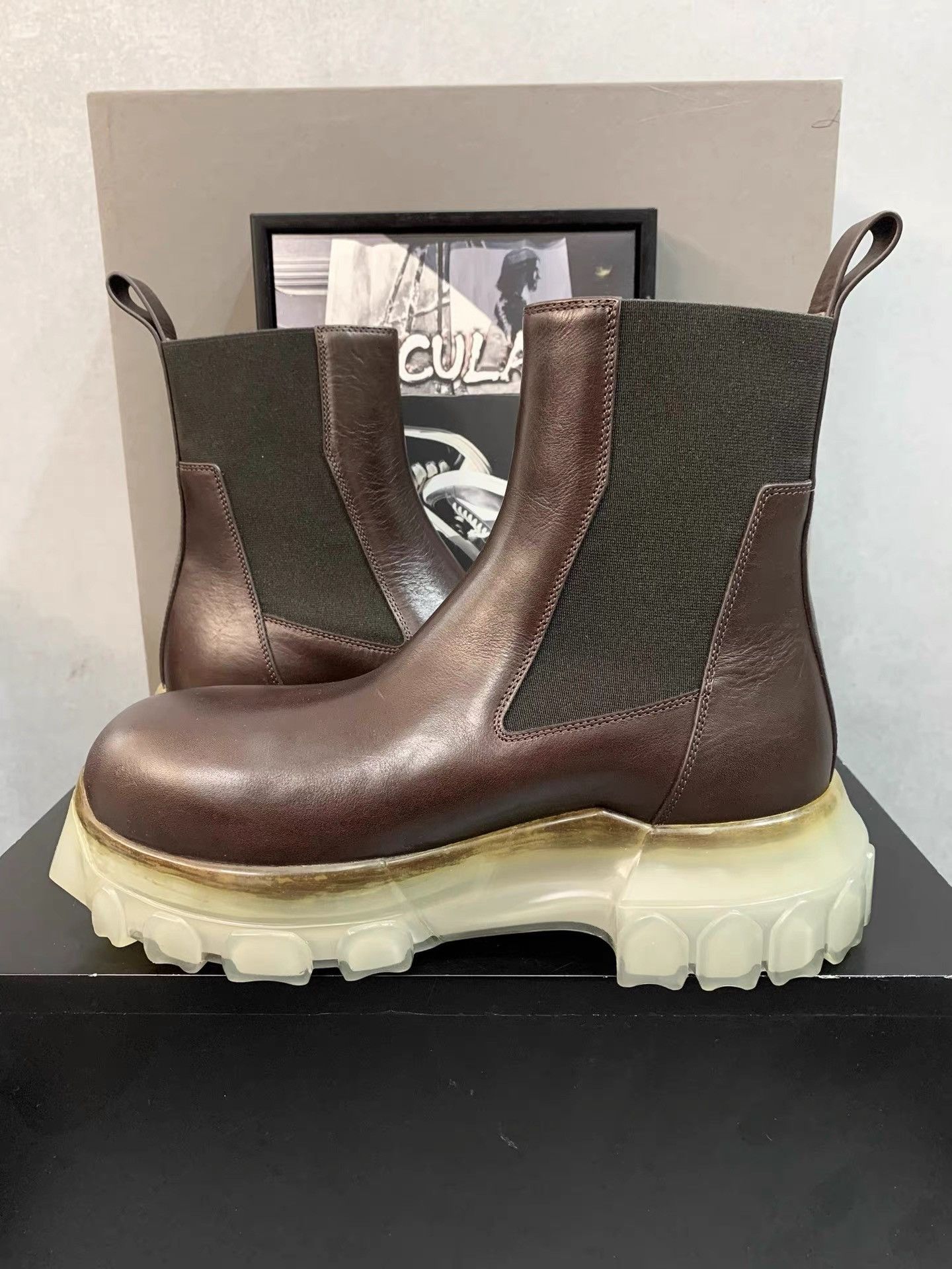 Rick Owens Rick Owens Tractor Octopus Sole Chelsea Boots K34 Size US 5 / IT 35 - 6 Thumbnail