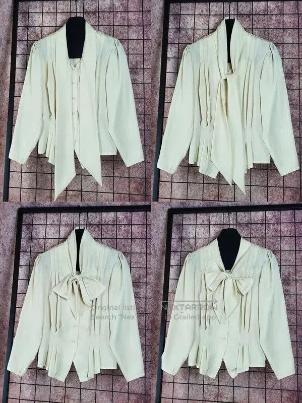 Balmain Balmain Spring Autumn Cream Short Sleeve Blouse . Size S / US 4 / IT 40 - 1 Thumbnail