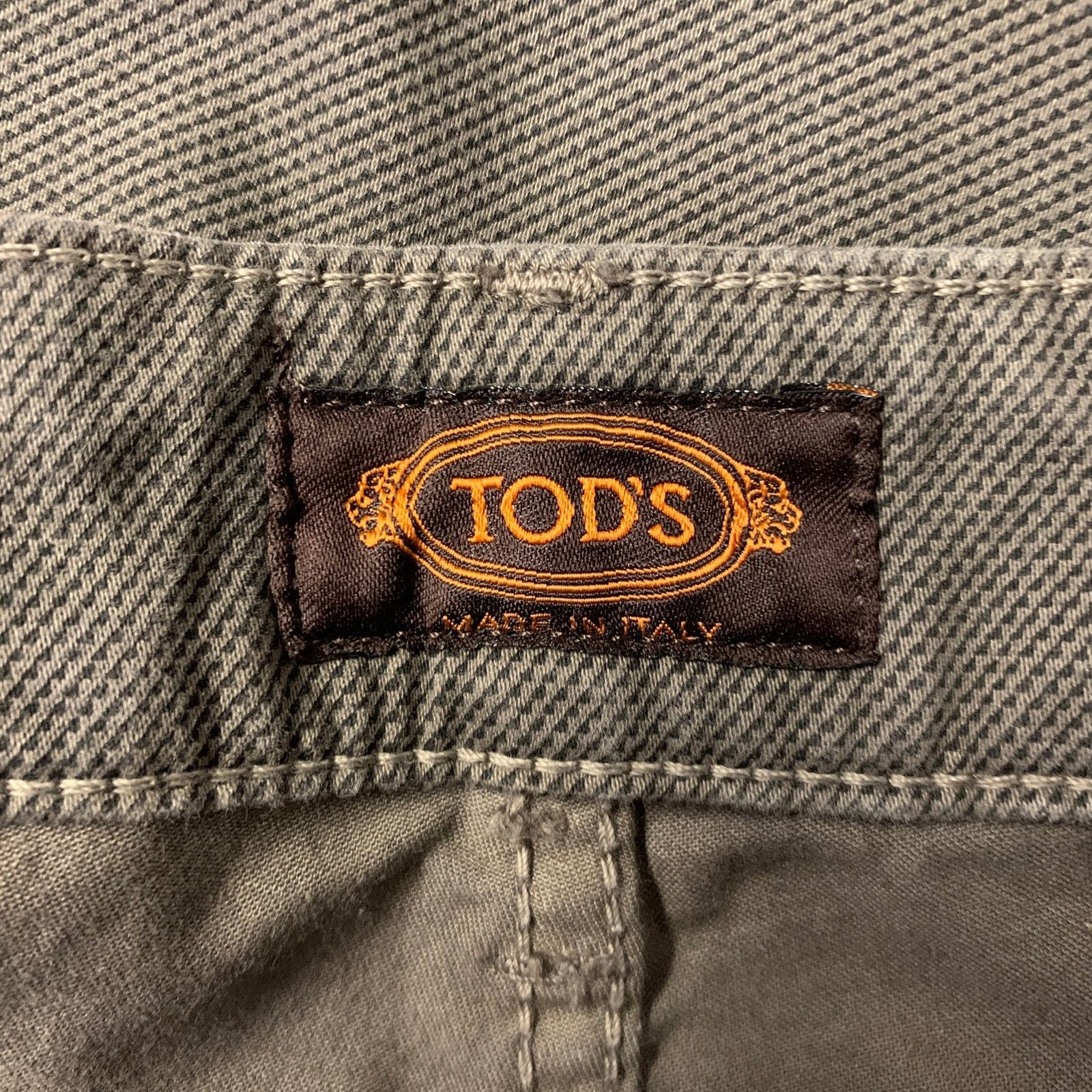 Tod's TOD'S Size 36 Grey Cotton Blend Button Fly Casual Pants Size US 36 / EU 52 - 4 Thumbnail
