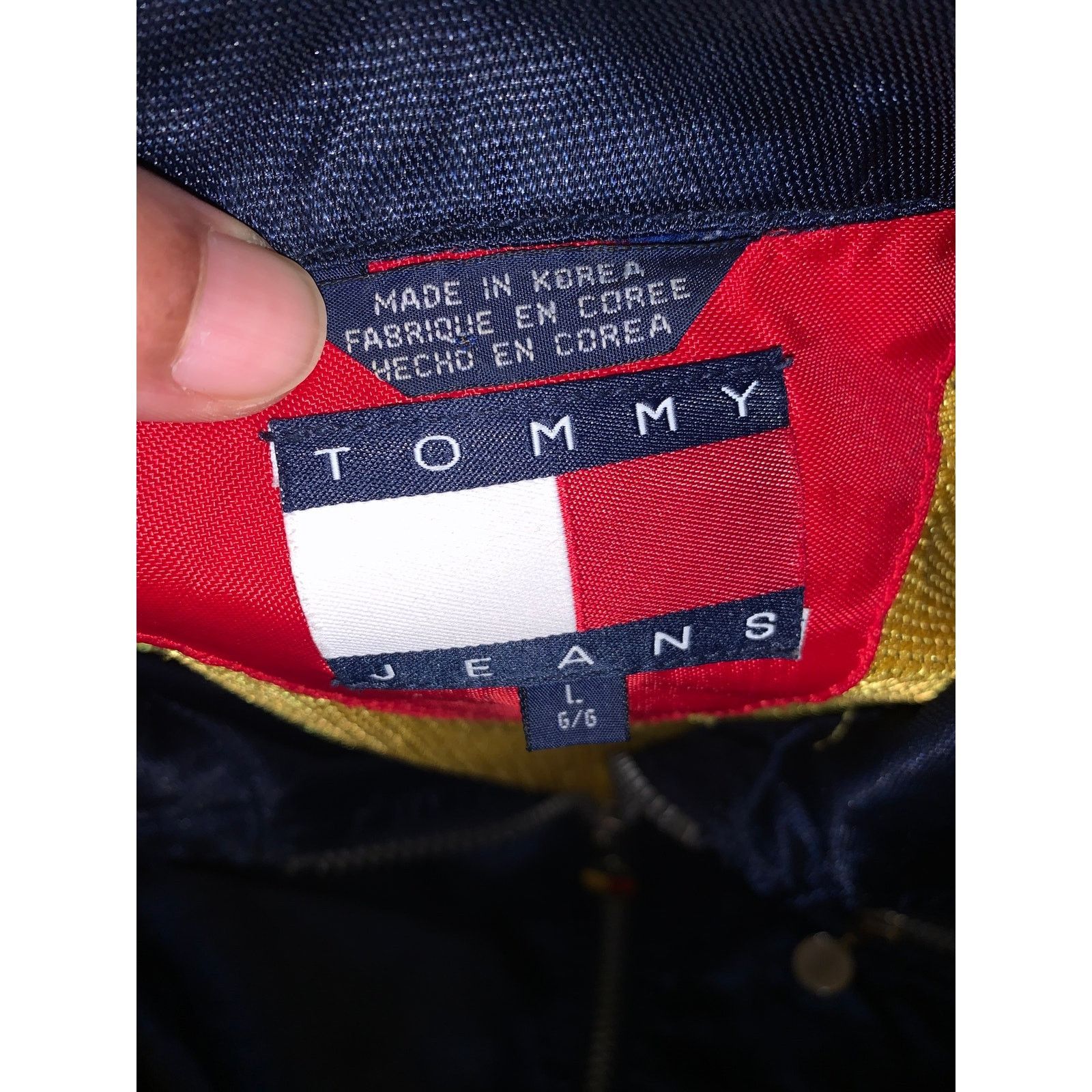 Tommy Hilfiger Vintage 90s Tommy Jeans Jacket Large USA Flag Stars Korea Size US L / EU 52-54 / 3 - 14 Thumbnail