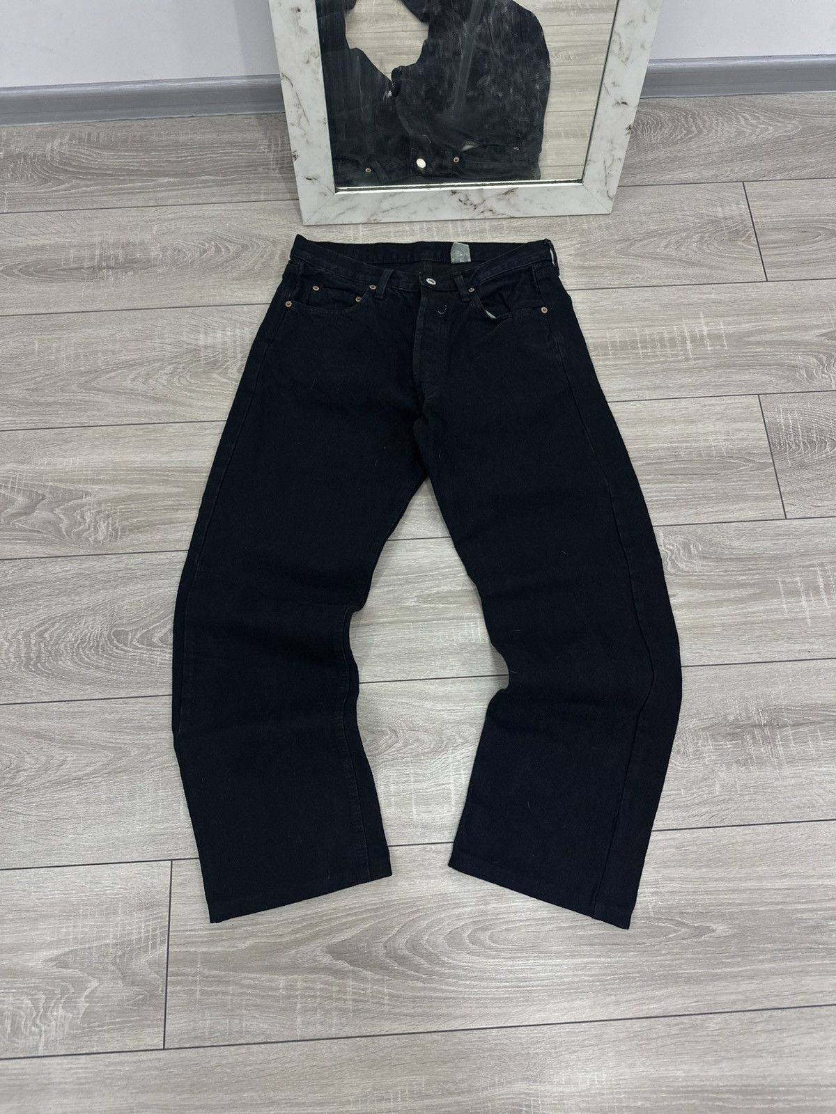 Levi's Levis 501 90s Baggy Wide Black Jeans Size US 32 / EU 48 - 2 Thumbnail