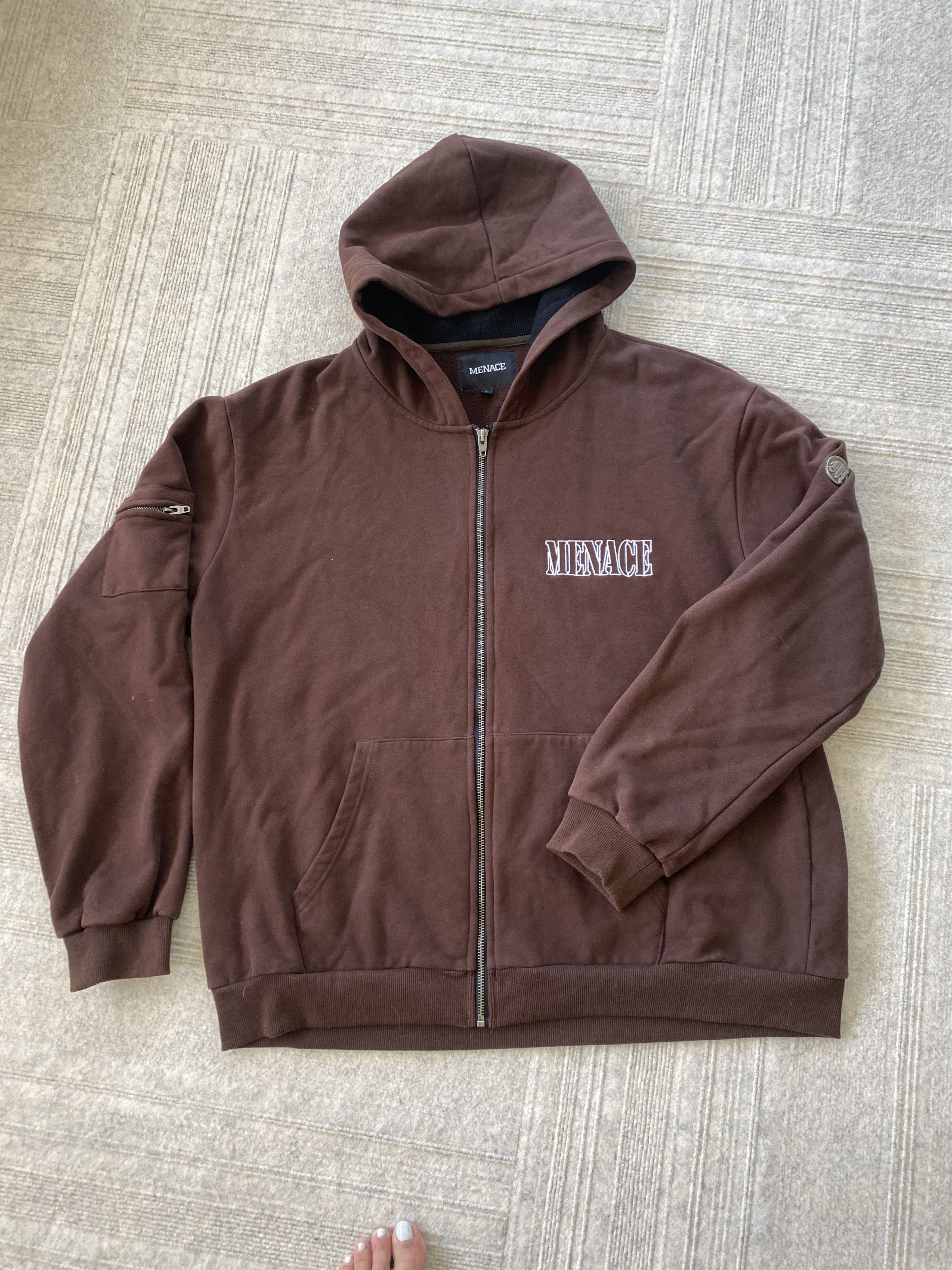 Menace Menace Zip-Up Hoodie Embroidered Size US L / EU 52-54 / 3 - 1 Thumbnail