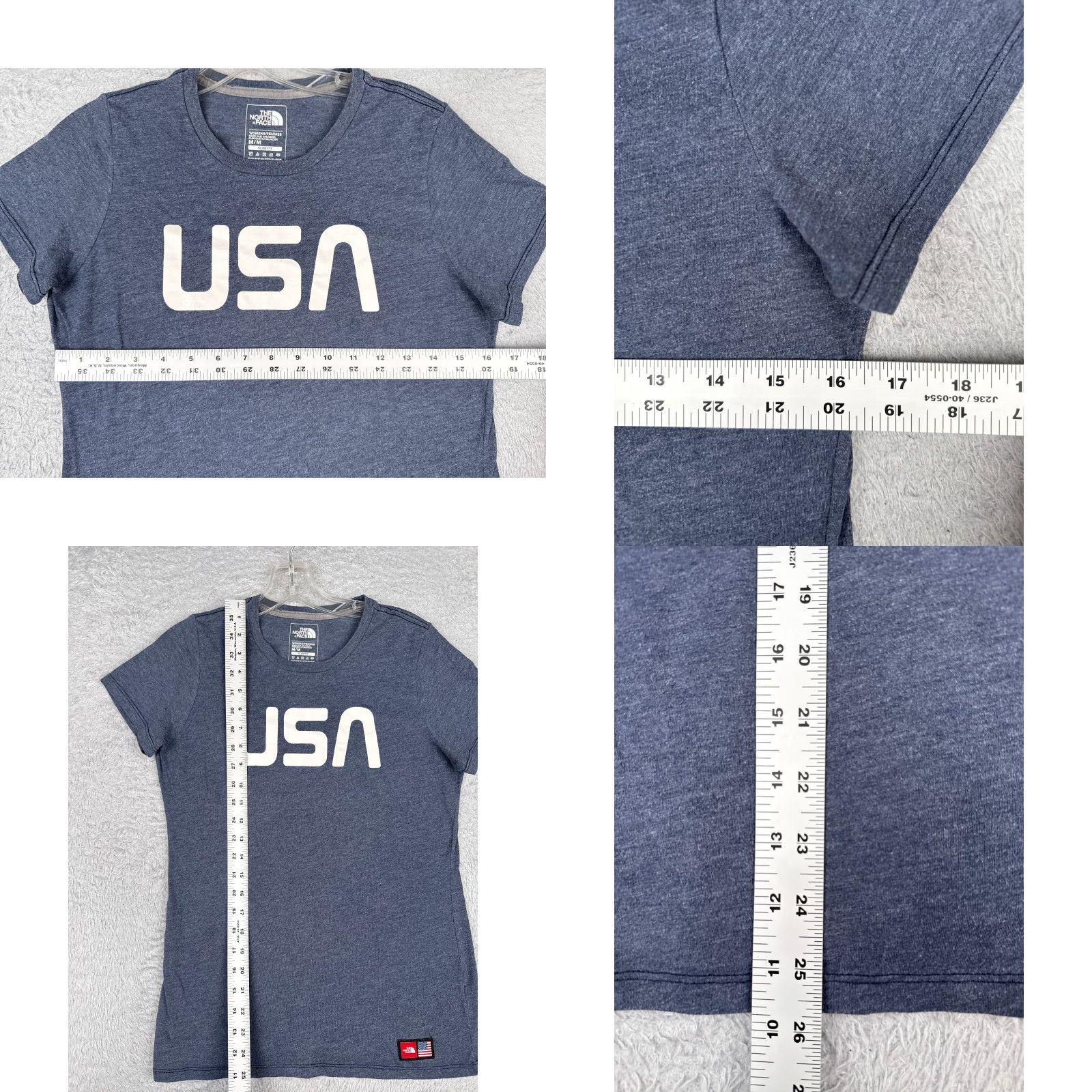 The North Face The North Face Shirt Women Medium Blue Crew Short Sleeve Slim Cotton Blend USA Size M / US 6-8 / IT 42-44 - 8 Thumbnail
