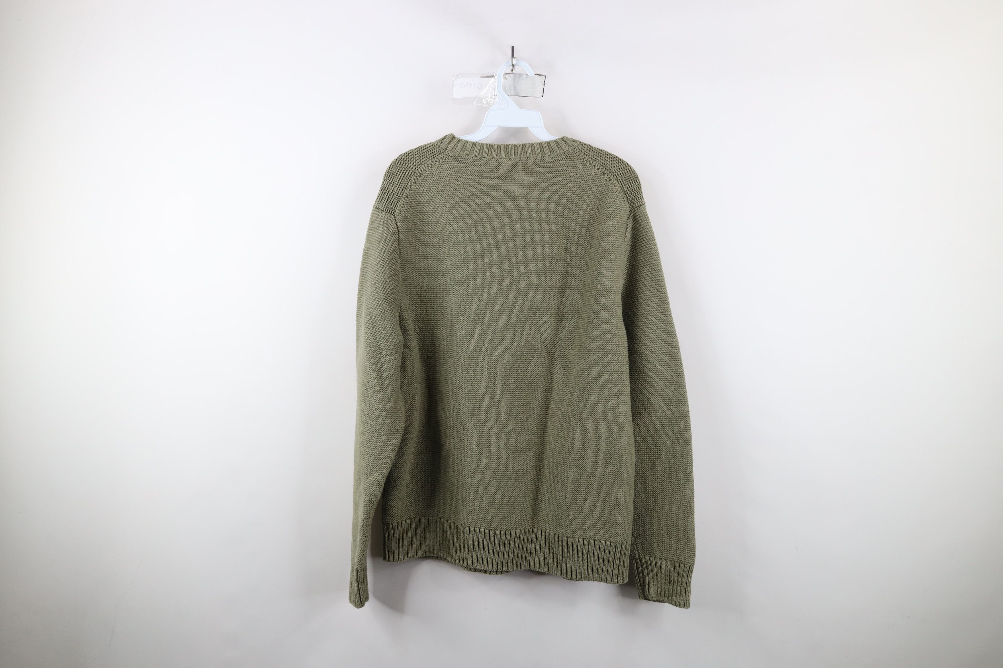 J.Crew × Vintage J Crew Blank Heavyweight Organic Cotton Thermal Knit Sweater Size US L / EU 52-54 / 3 - 8 Thumbnail