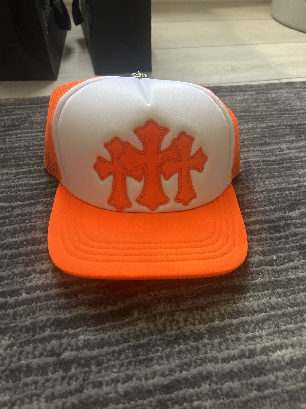 Chrome Hearts Orange Cemetery Trucker Hat