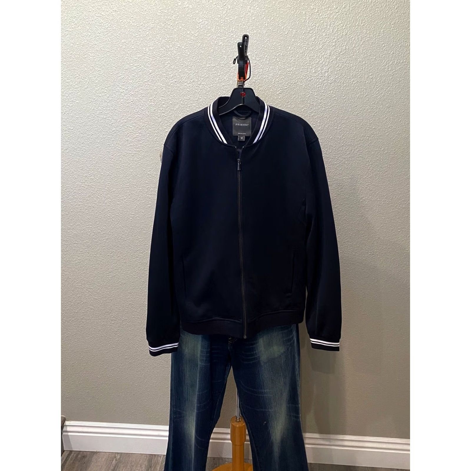 Primark Primark Windbreaker Jacket M Mandarin Collar Lined Zippered SWEATER JACKET Mens Length 28 Multicolor Size US M / EU 48-50 / 2 - 2 Thumbnail
