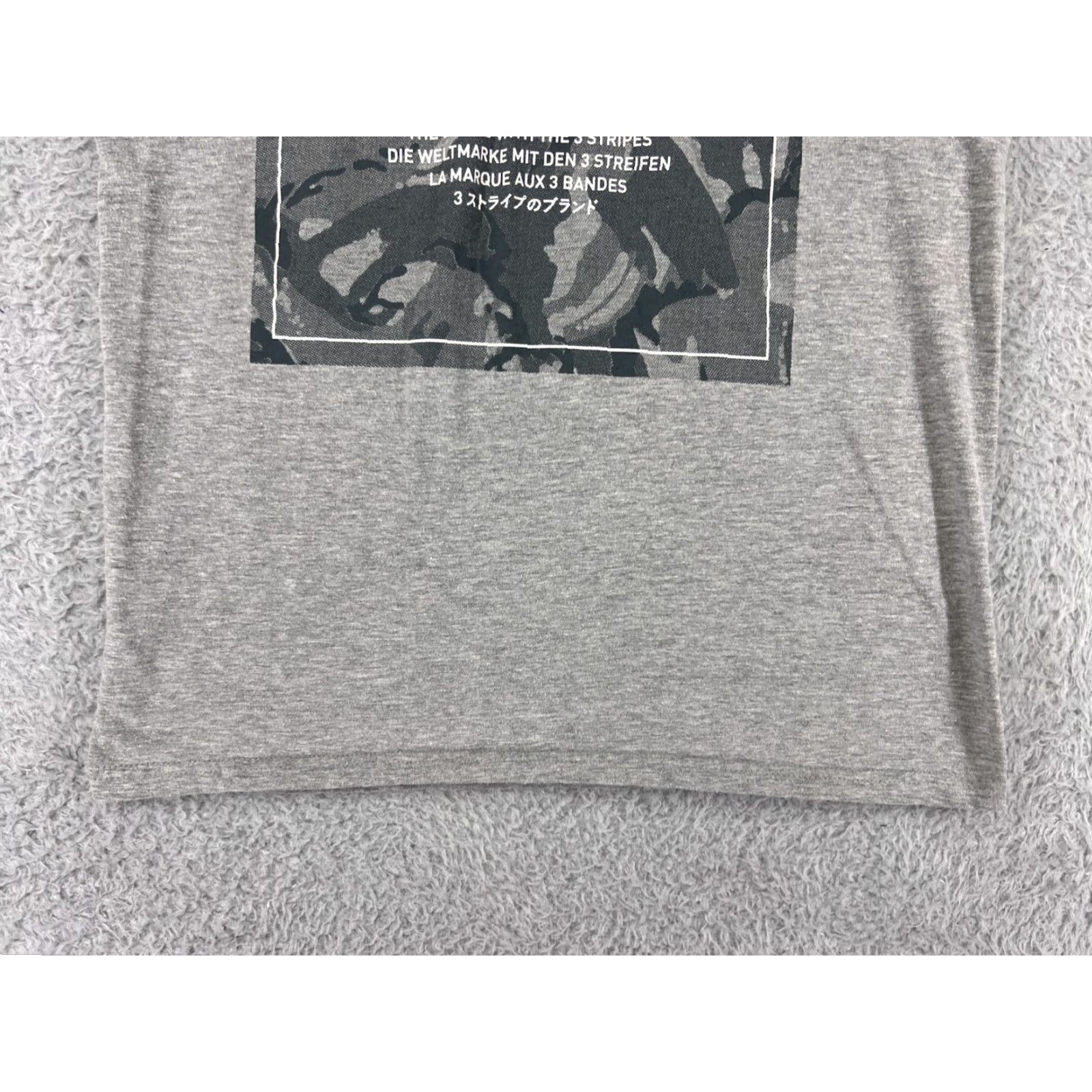 Adidas Adidas Shirt Men XS Gray Camouflage Logo Cotton 3 Stripes Jersey Shirt Sports Size US XS / EU 42 / 0 - 6 Thumbnail