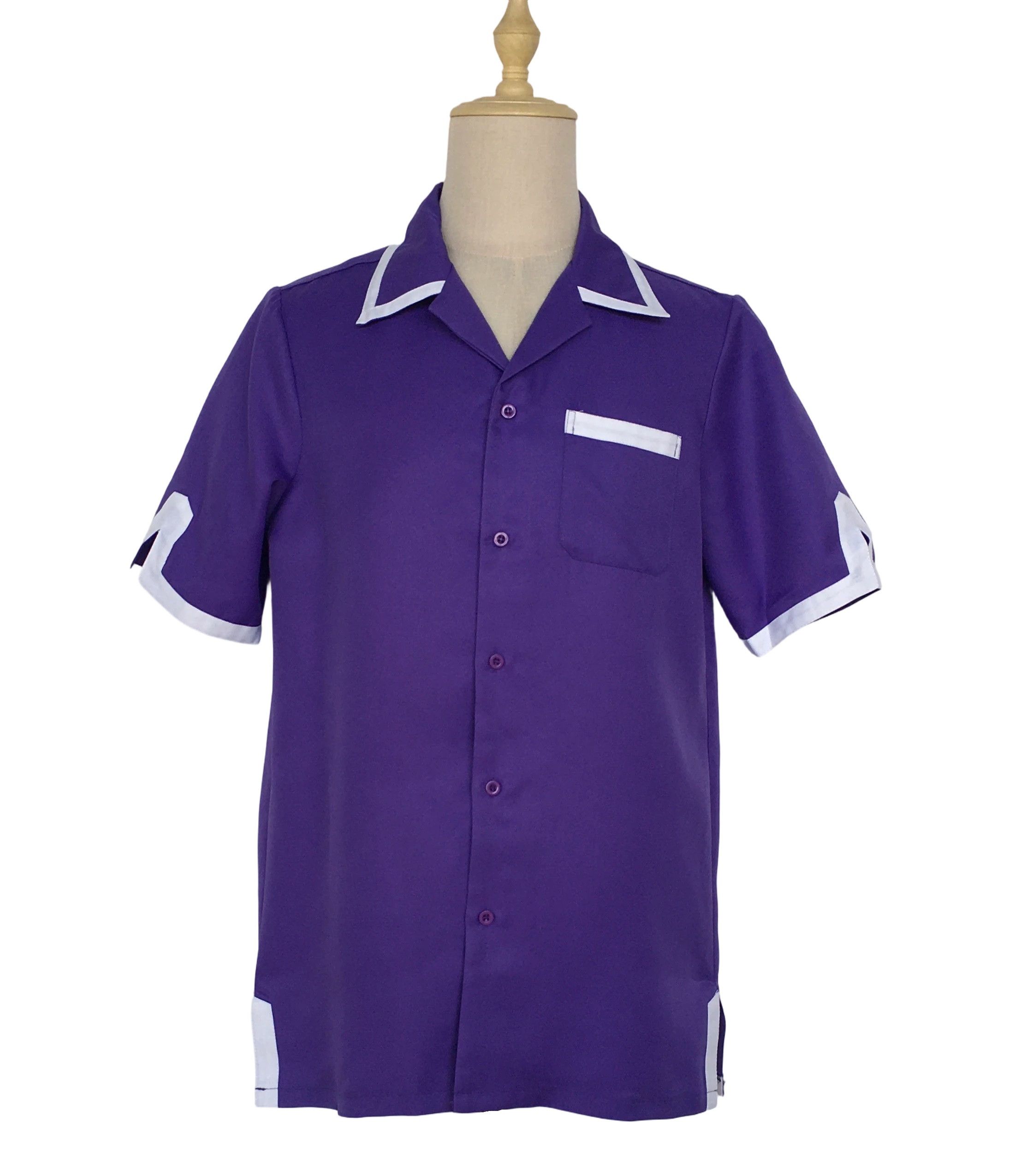 Other Vintage Design Short Sleeve Men Casual Shirt-Purple Size US L / EU 52-54 / 3 - 1 Thumbnail