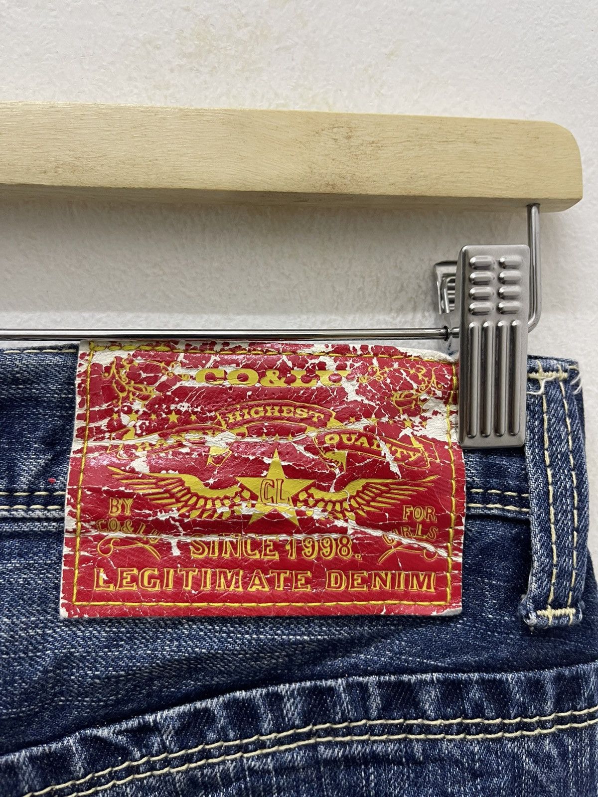 Japanese Brand Rare Vintage CO AND LU Poem Punk Rock Star Denim Size US 29 - 19 Thumbnail