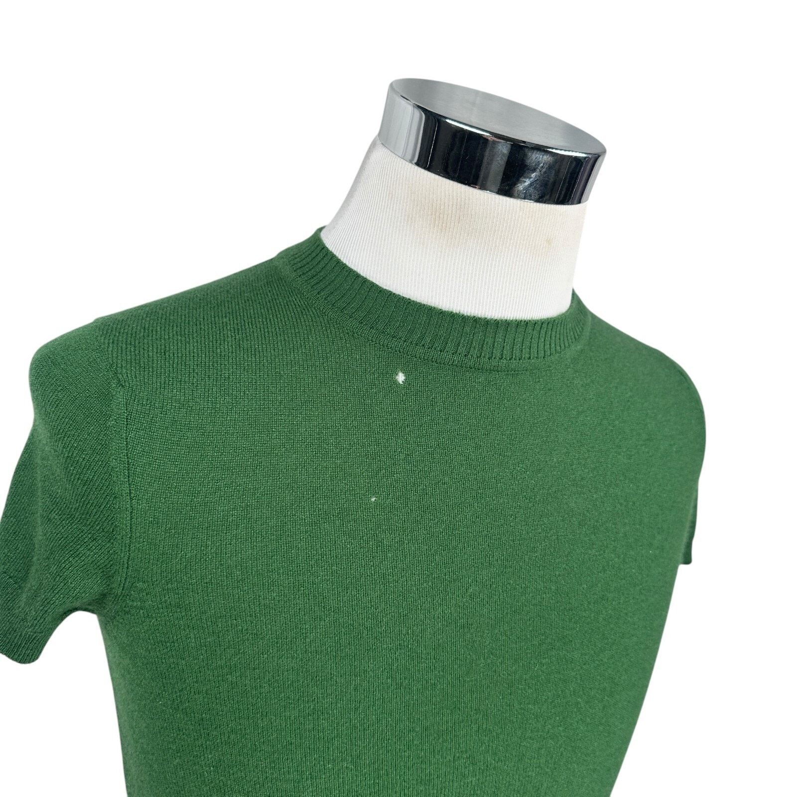 Hermes Hermes Paris Short Sleeve Cashmere Sweater Women’s 36 Green Size XS / US 0-2 / IT 36-38 - 2 Thumbnail