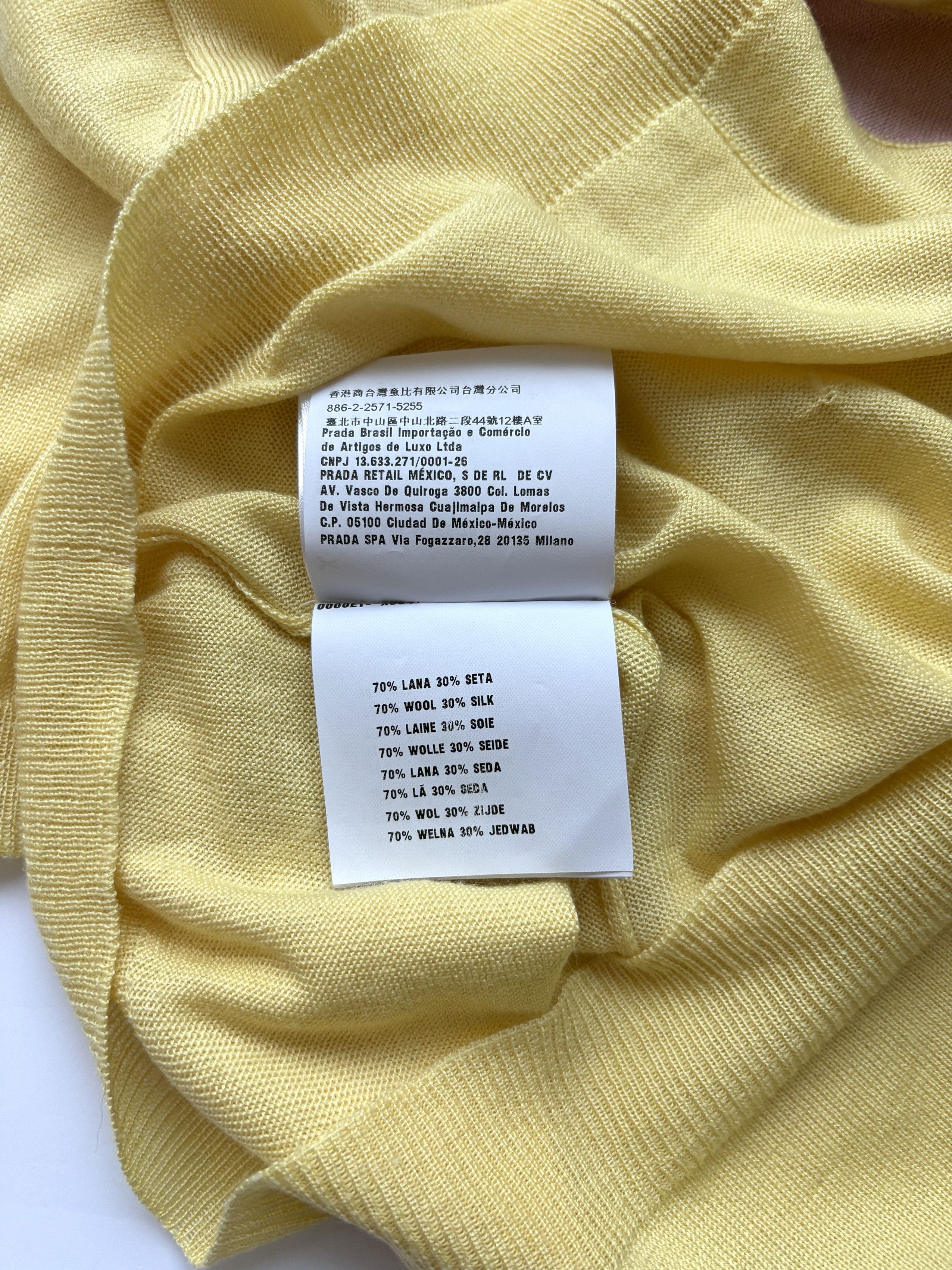 Prada ⚡️QUICK SALE⚡️ 2016 Prada Yellow Wool/Silk Knit Top Size M / US 6-8 / IT 42-44 - 7 Thumbnail