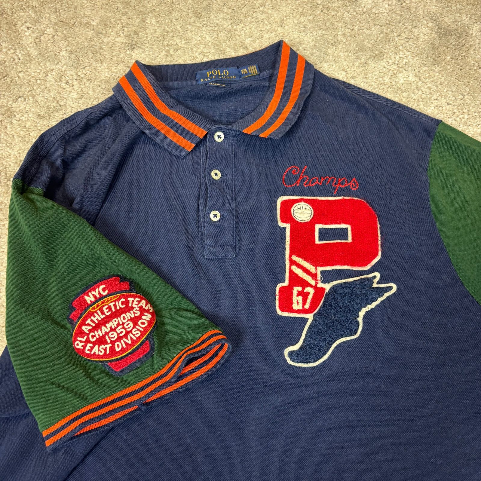 Polo Ralph Lauren Polo Ralph Lauren P Wing Chenile Football Bulldog Men's 2XL Size US XXL / EU 58 / 5 - 2 Thumbnail