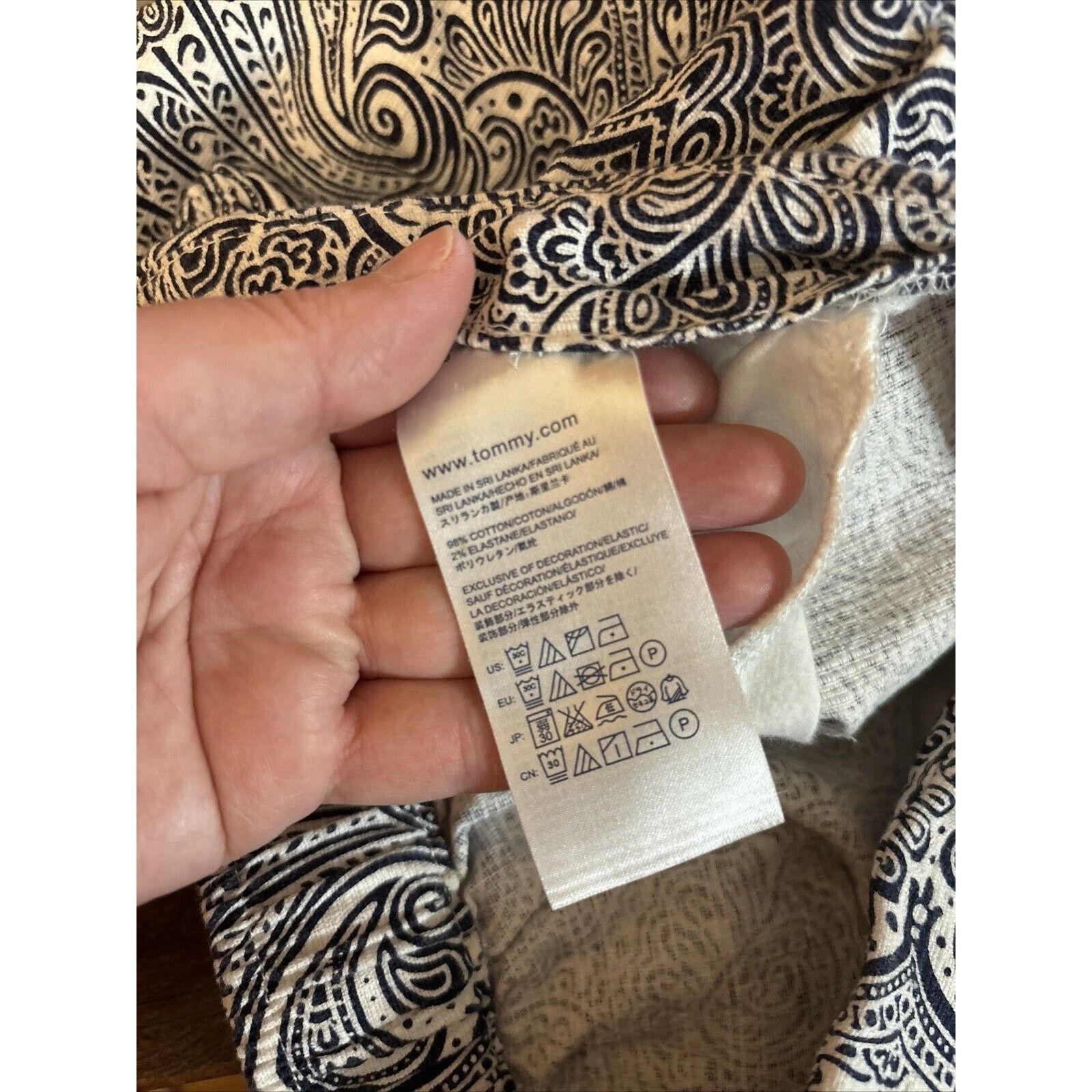 Tommy Hilfiger Tommy Hilfiger Women’s Skirt Paisley Blue White 0 Size 25" / US 0 / IT 36 - 5 Thumbnail