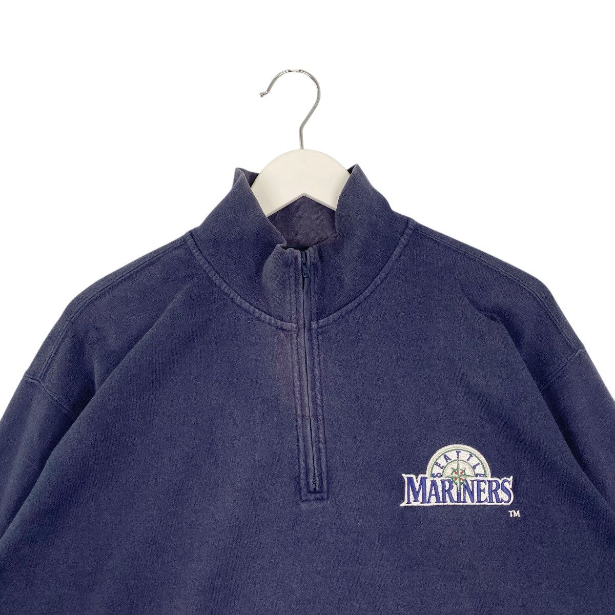 Vintage Vintage Eddie Bauer Embroidered Quater Zip Sweatshirt Blue Size US M / EU 48-50 / 2 - 4 Thumbnail