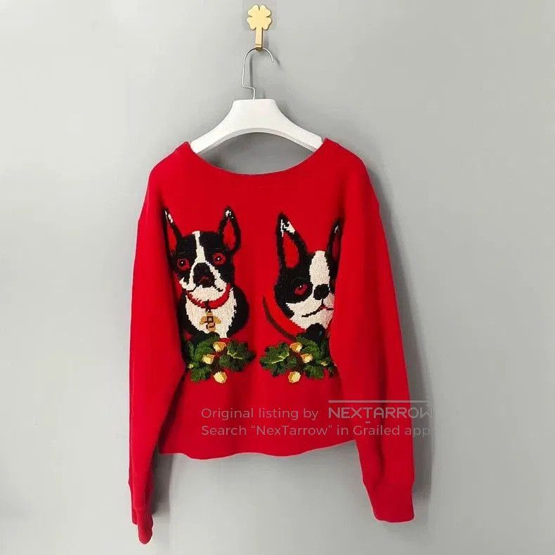 Gucci Gucci Logo Red Sweatshirt with Embroidery. Size US XS / EU 42 / 0 - 2 Thumbnail