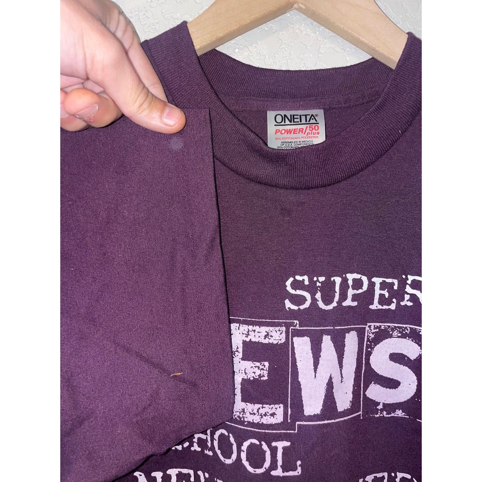 Vintage Vintage Super News Shirt School Newcaster Waxman Tee VTG 90s Size US L / EU 52-54 / 3 - 4 Thumbnail
