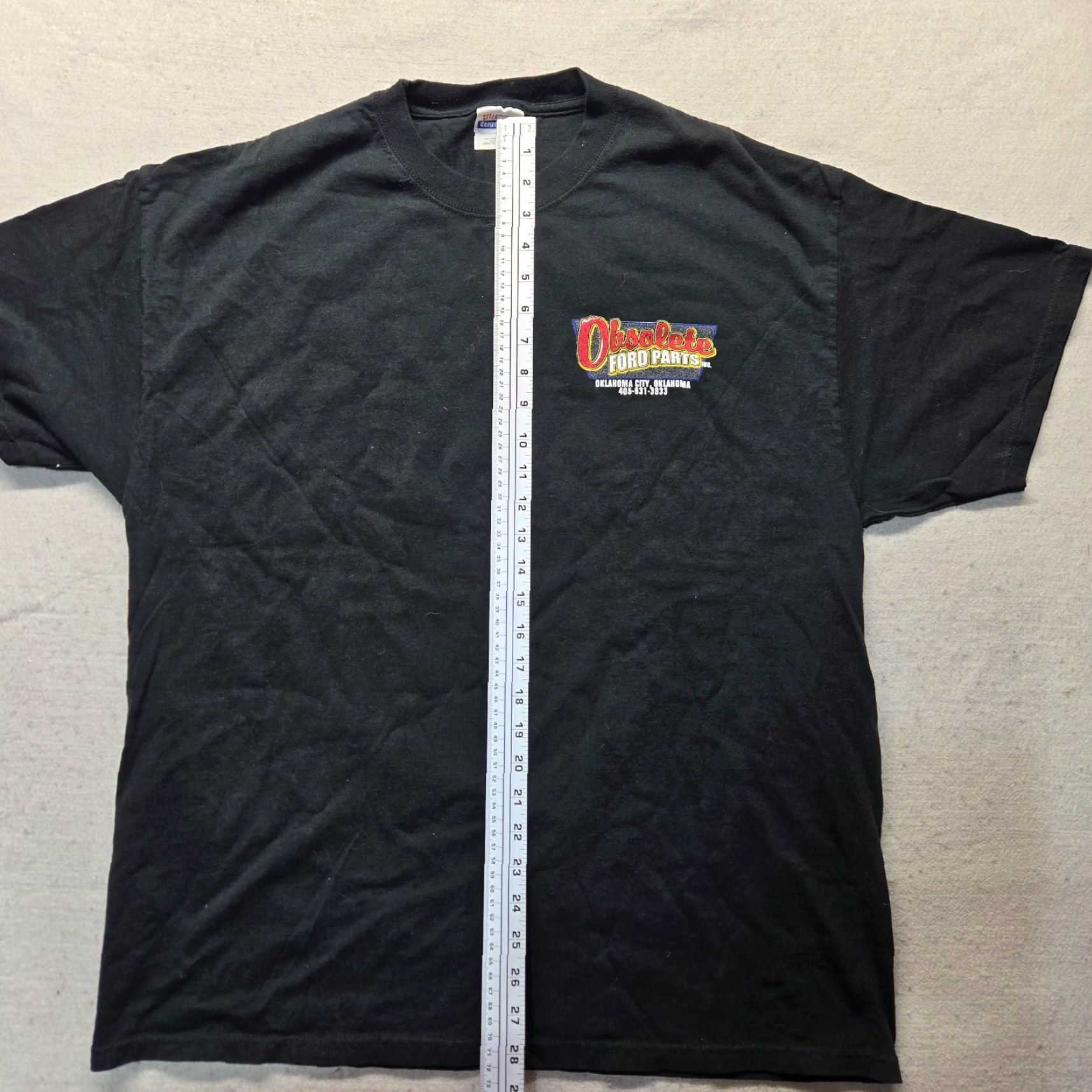 Ford FORD RACING Oklahoma Logo Black T-Shirt Adult XL Classic Short Sleeve Mens Size US XL / EU 56 / 4 - 7 Thumbnail