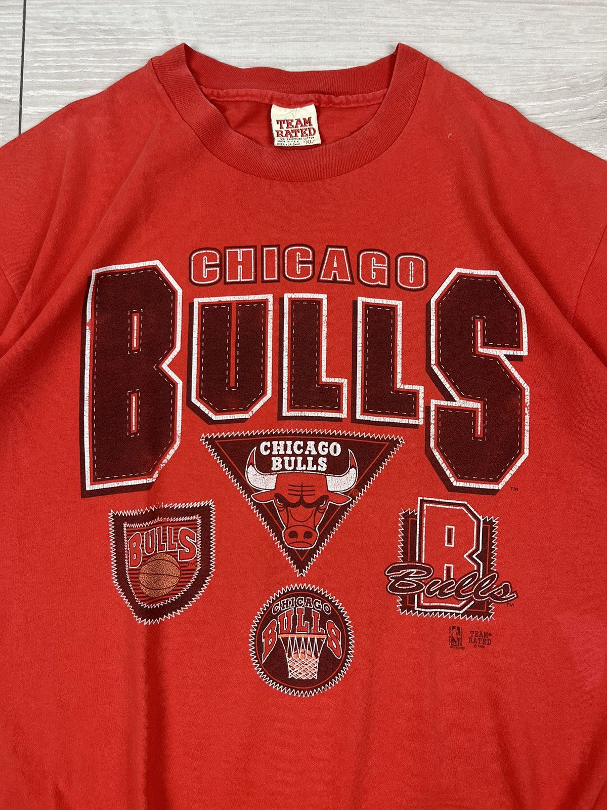 NBA Chicago Bulls NBA Vintage 1992 Red T Shirt XL Size US XL / EU 56 / 4 - 4 Thumbnail