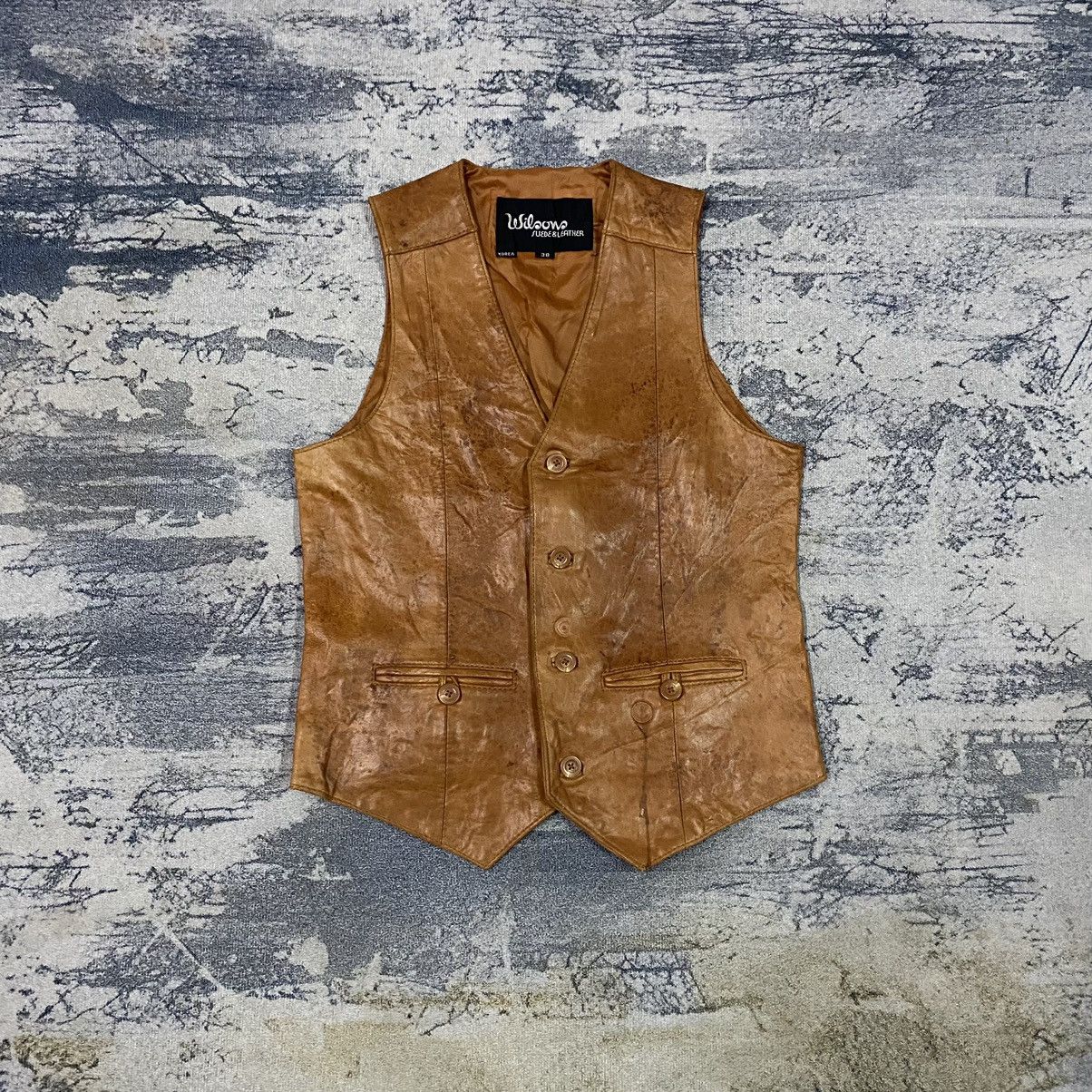 Vintage Wilsons Suede Leather Vest Size 38