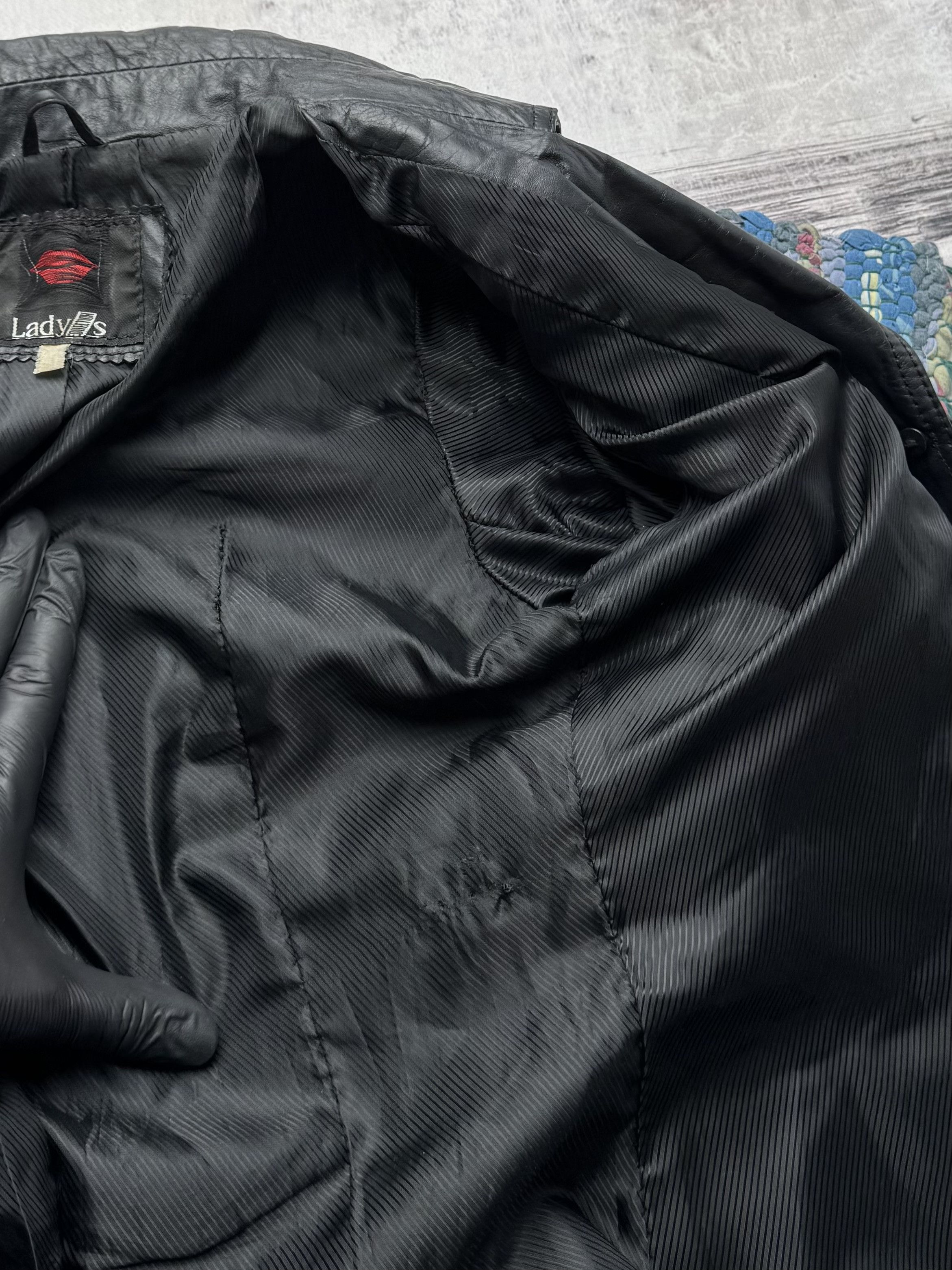 Vintage Vintage Leather Double Breasted Biker Button Front Jacket Size S / US 4 / IT 40 - 9 Thumbnail