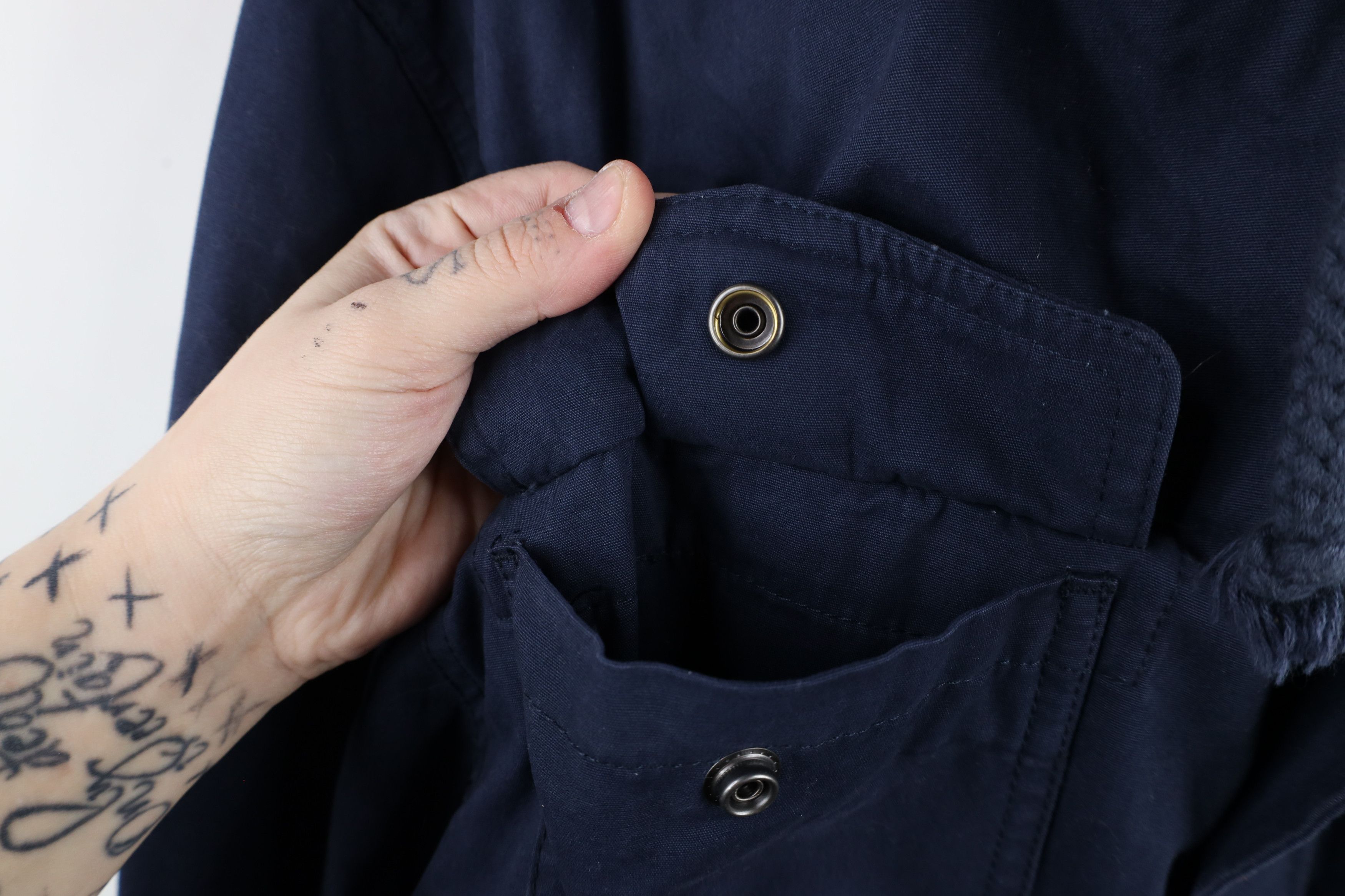 Gap × Vintage Vintage Y2K Gap Flannel Lined Hooded Utility Parka Jacket Size US XL / EU 56 / 4 - 8 Thumbnail