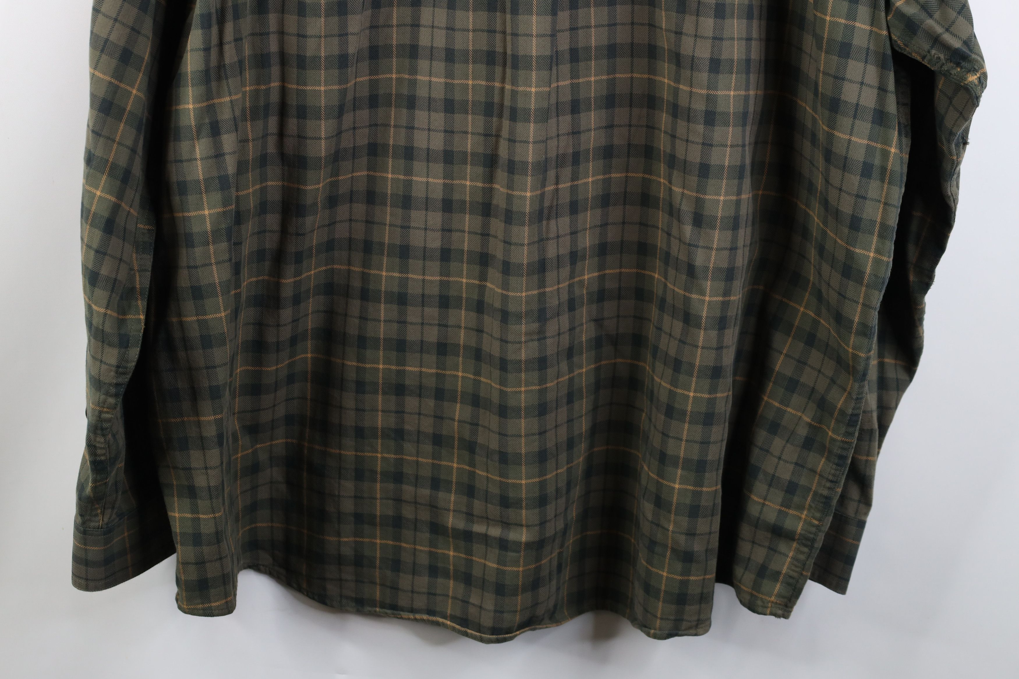 L.L. Bean Vintage 90s LL Bean Heavy Herringbone Plaid Button Shirt Size US XXL / EU 58 / 5 - 12 Thumbnail