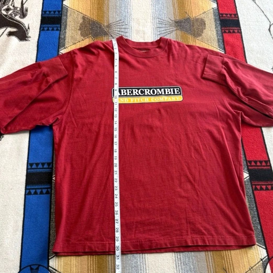 Abercrombie & Fitch VINTAGE Abercrombie & Fitch Long Sleeve T-Shirt 2XL Red Mens 90s Y2K Size US XXL / EU 58 / 5 - 6 Thumbnail