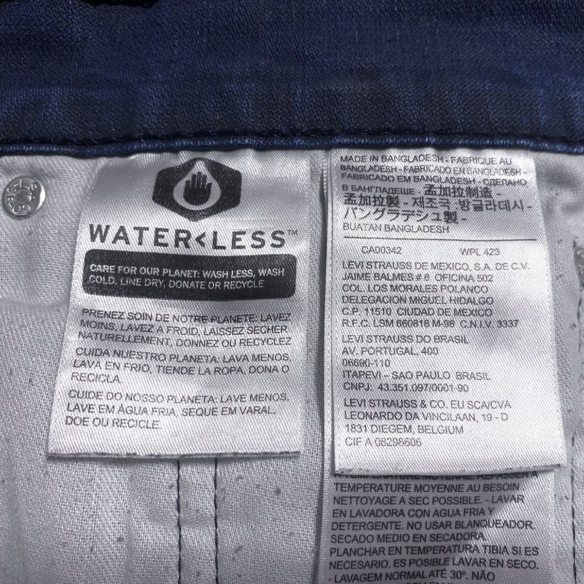 Levi's Levi’s 511 Waterless Blue Slim Fit Classic Jeans Denim Size US 32 / EU 48 - 17 Thumbnail