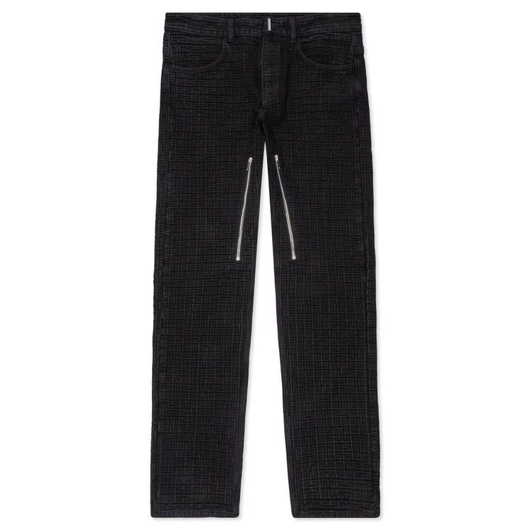 Givenchy 4G Embossed Straight leg denim black