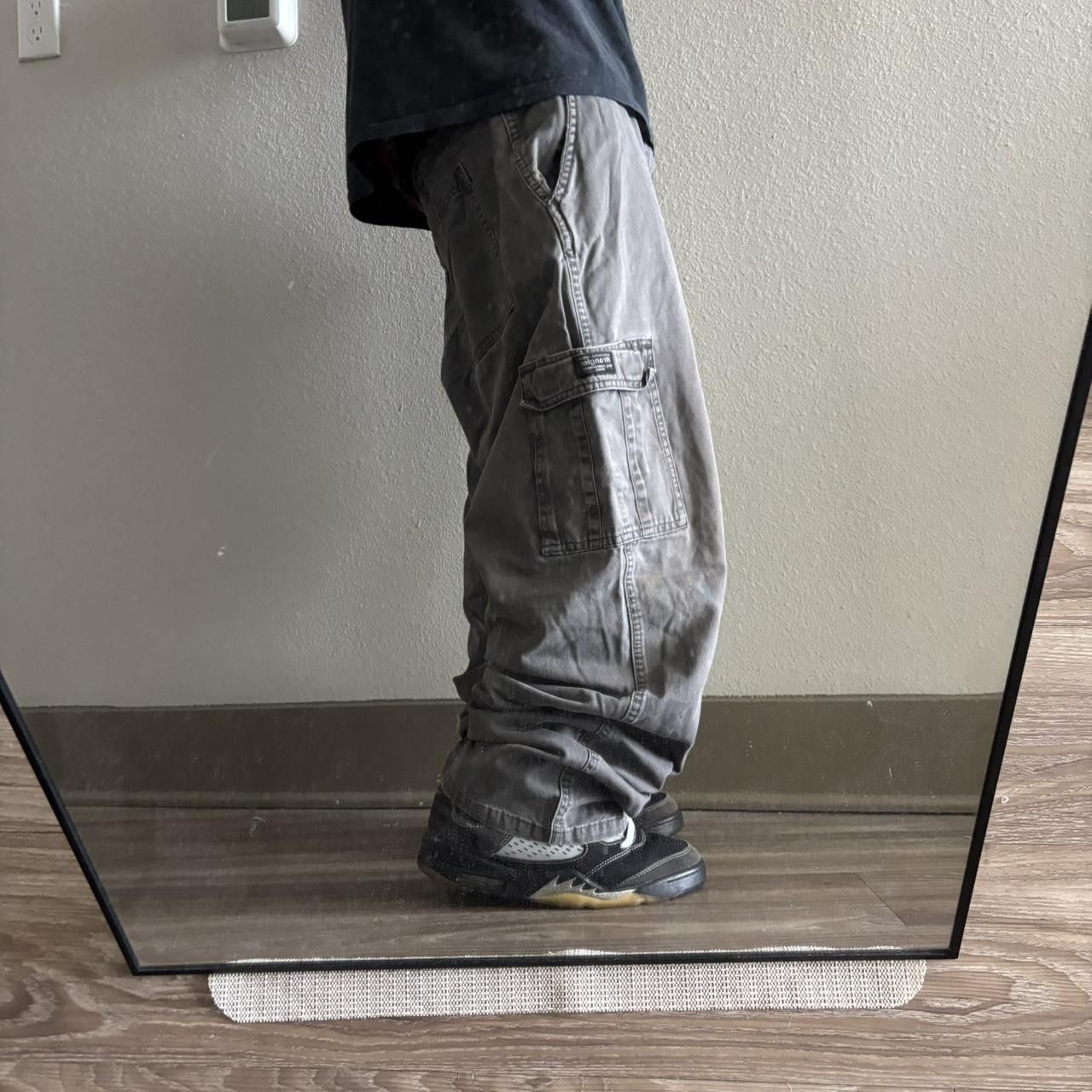 Japanese Brand Crazy Vintage Y2K/2000s Baggy Grey Skater Style Cargo Pants! 40x30 Size US 40 / EU 56 - 2 Thumbnail