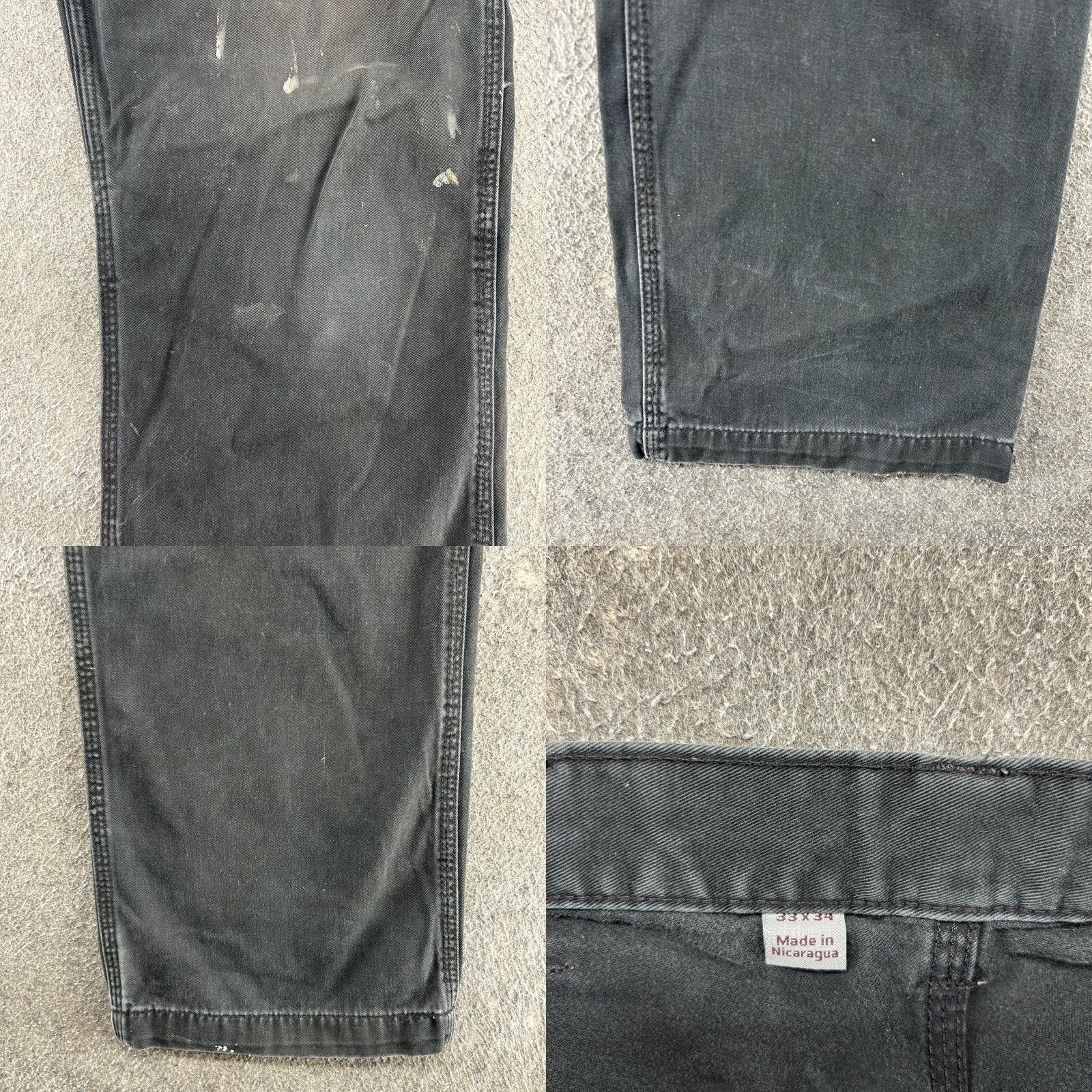 Carhartt Carhartt Pants Men 33x34 Black Carpenter Relaxed Straight Cotton Distressed Workwear Casual"} Size US 33 - 9 Thumbnail