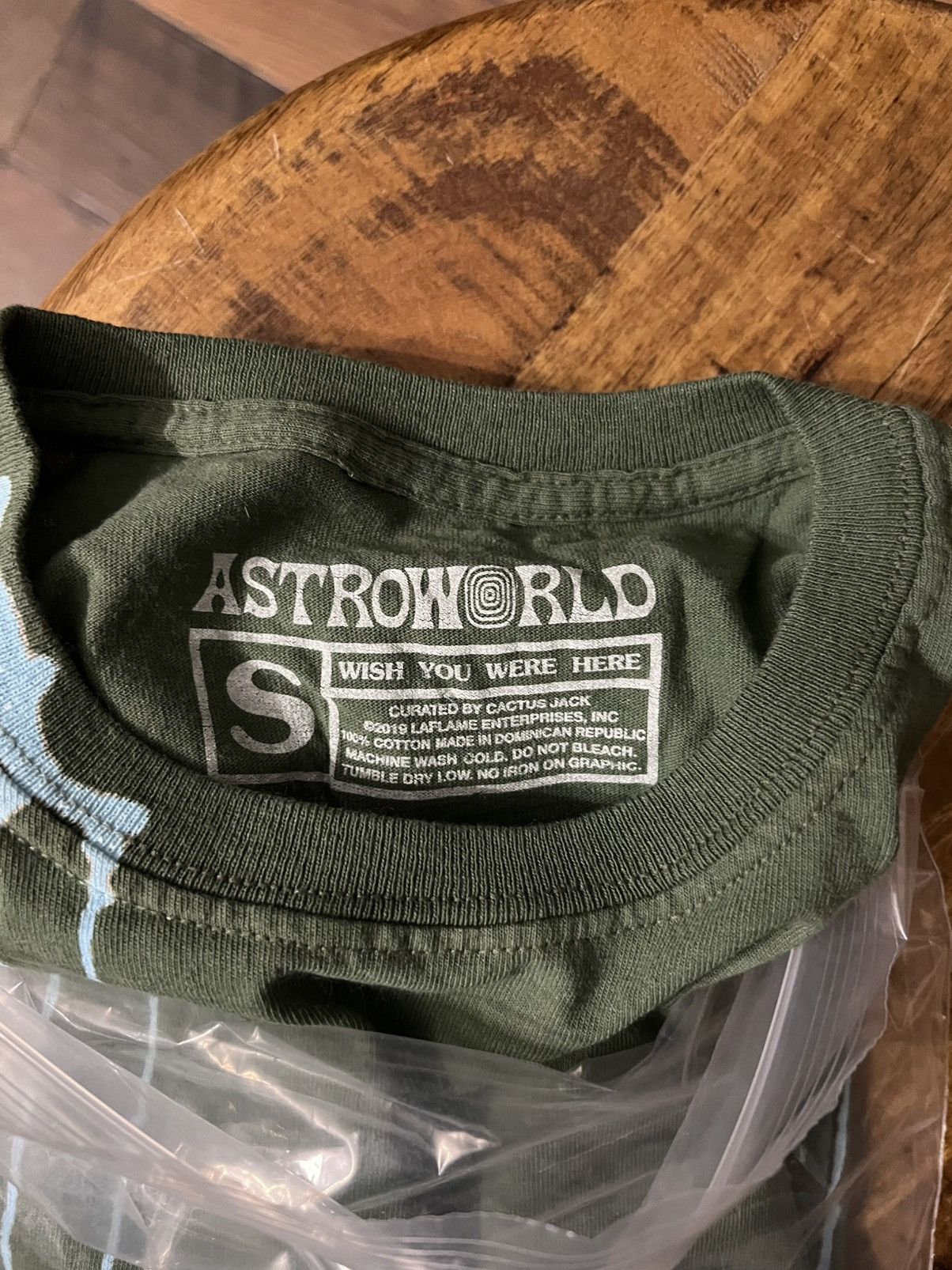 Travis Scott Travis Scott Astroworld Europe 2019 Green Washed Tee Size US S / EU 44-46 / 1 - 4 Thumbnail
