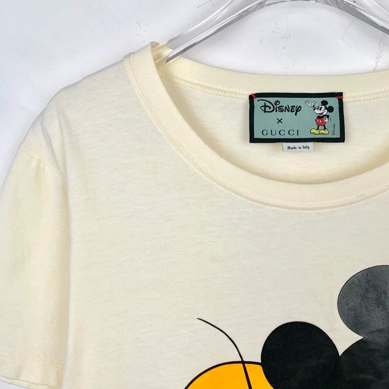 Gucci Gucci Diseney co-branded logo Mickey printed beige round-ne Size US XXS / EU 40 - 3 Thumbnail