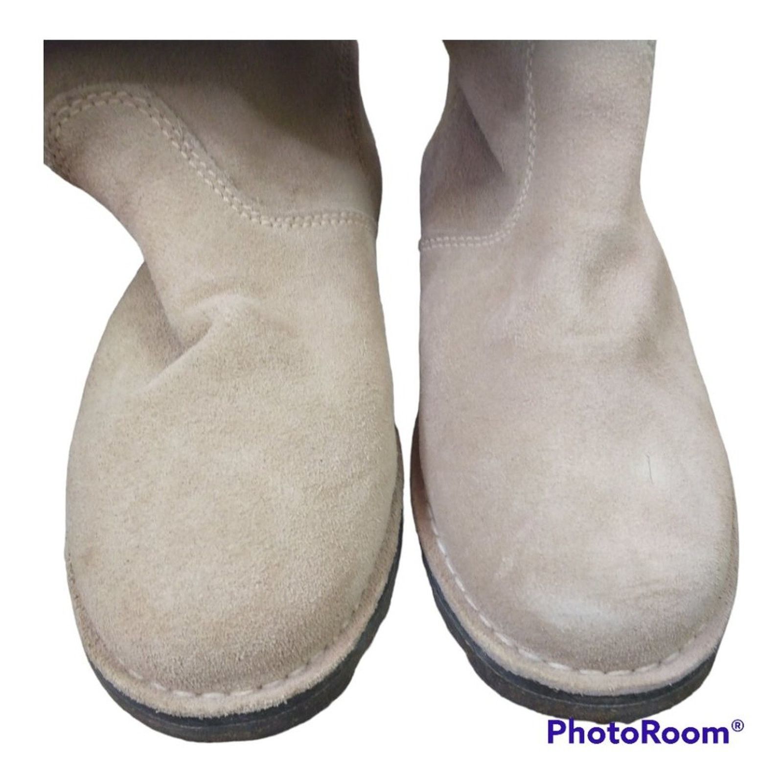 American Eagle Outfitters American Eagle Camel Color Suede HighBoots Faux Fur Lining 6 Size US 6 / IT 36 - 2 Thumbnail