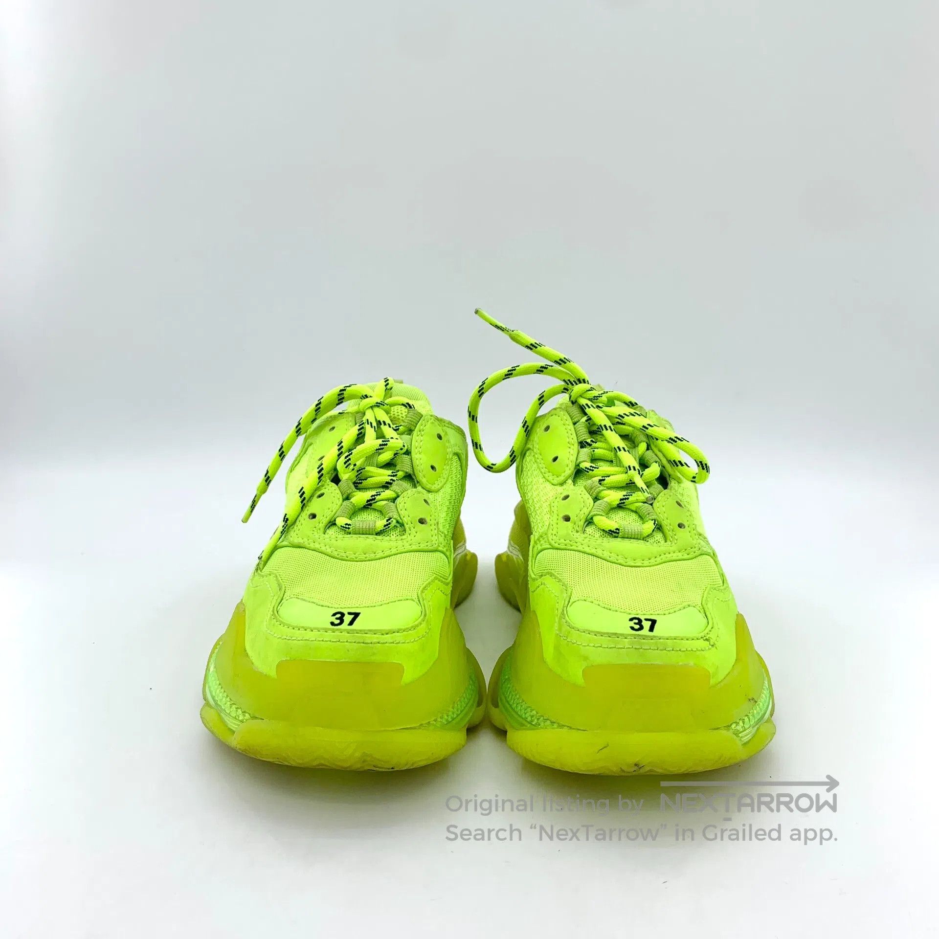 Balenciaga Balenciaga Neon yellow laced casual flat dad sneakers| Size US 5 / EU 37 - 3 Thumbnail
