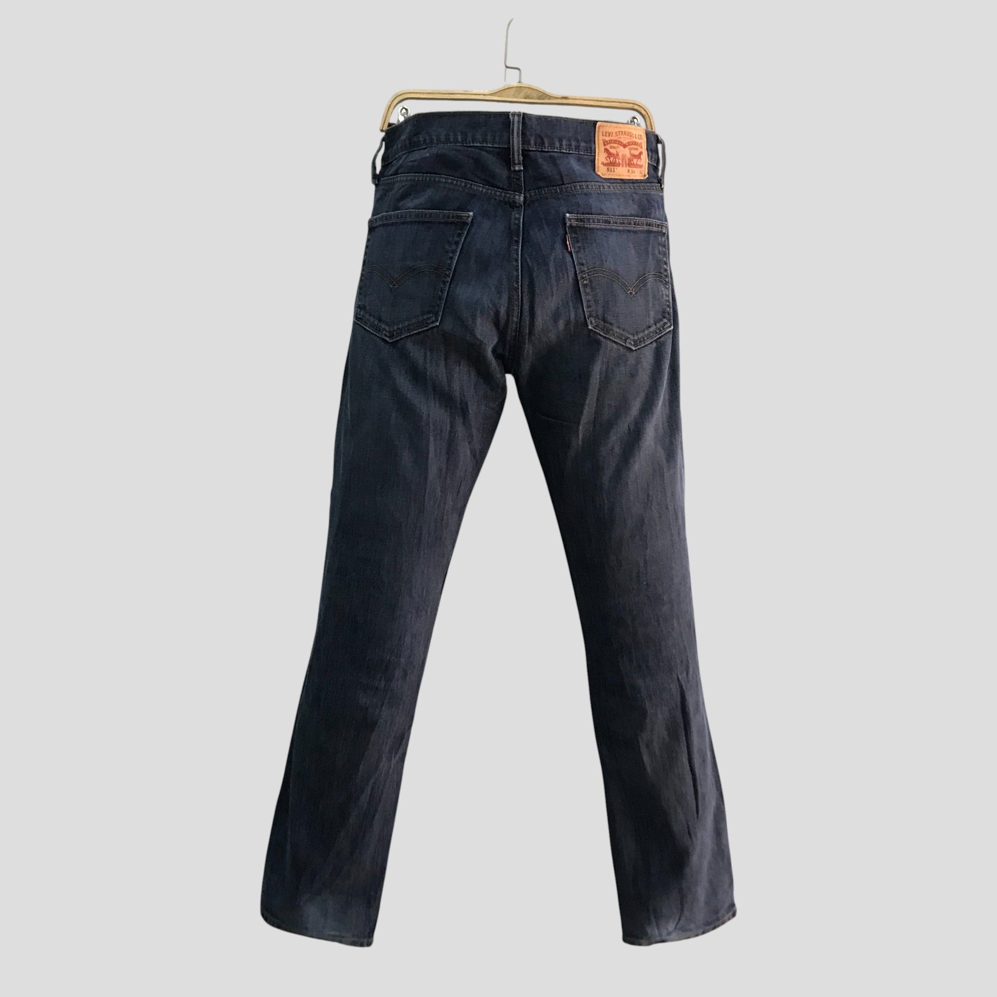 Levi's Vintage Retro Levis 511 Slim Straight Distressed Ripped Knee Size US 34 / EU 50 - 2 Thumbnail