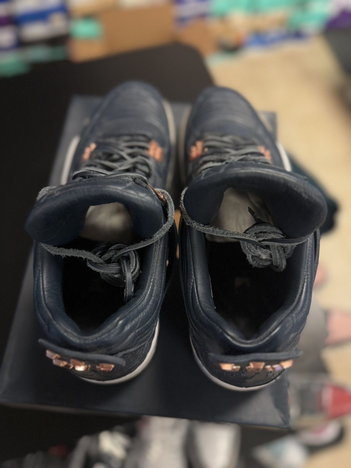 Jordan Brand × Nike Premium Jordan 4 Retro - 'Obsidian' (Size 12.5) RARE 2016 Size US 12.5 / EU 45-46 - 10 Thumbnail