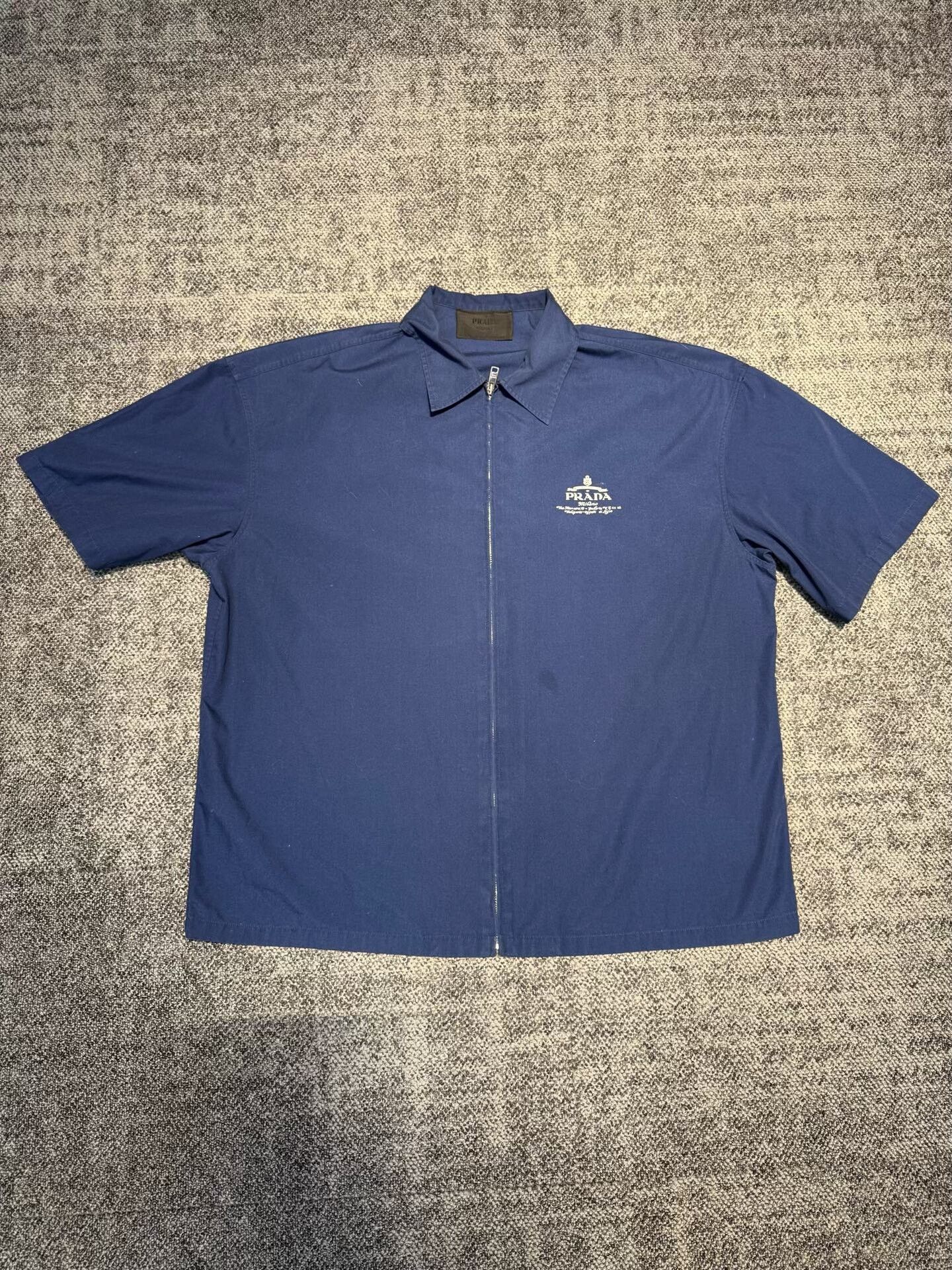 Prada Prada Short-Sleeve Tech Cotton Shirt XL Size US XL / EU 56 / 4 - 1 Thumbnail