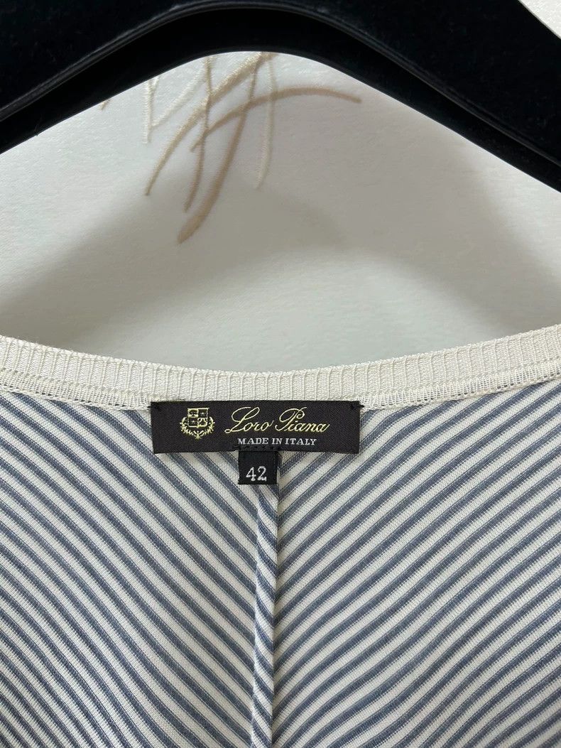 Loro Piana LORO PIANA Striped silk blouse Size M / US 6-8 / IT 42-44 - 4 Thumbnail