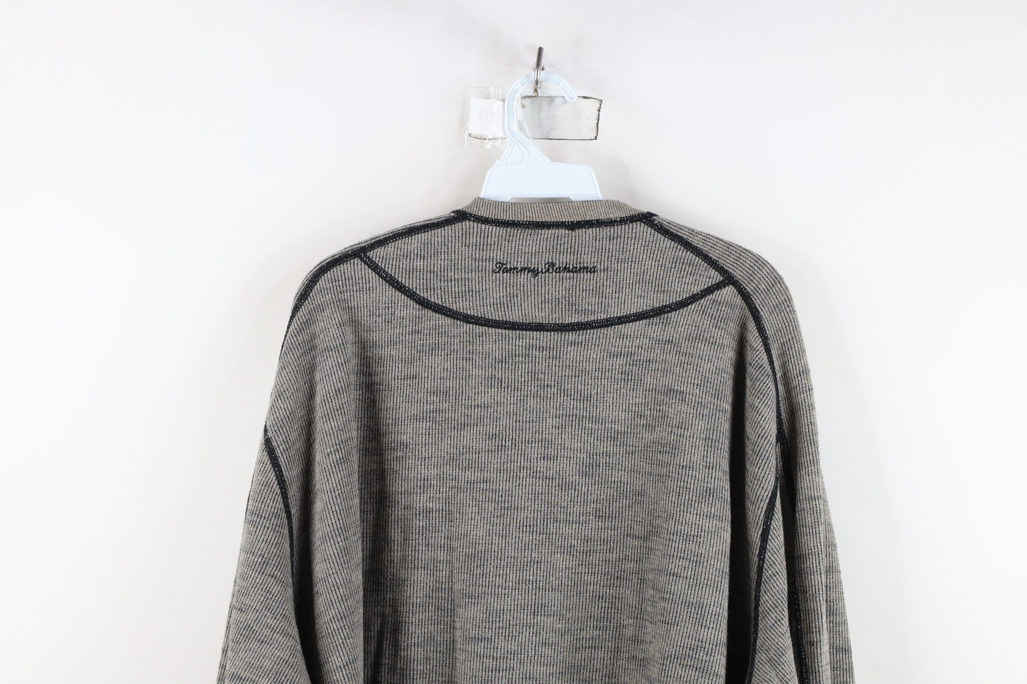 Tommy Bahama Vintage Tommy Bahama Reversible Crewneck Sweater Dark Gray Size US XXL / EU 58 / 5 - 15 Thumbnail