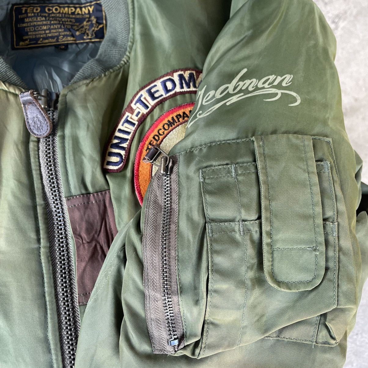 Tedman 🔥🇯🇵Type 1 MA Tedman Company Sun Faded Bomber Light Jacket Size US L / EU 52-54 / 3 - 20 Thumbnail