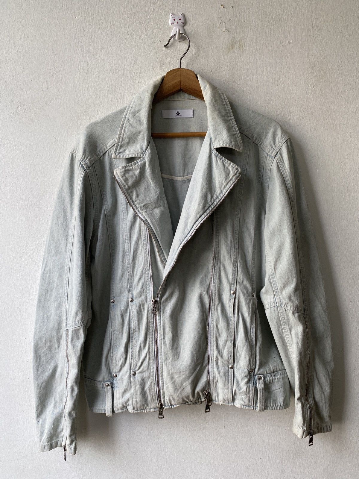 Diet Butcher Slim Skin × Japanese Brand Diet Butcher Japan Jeans Biker Jacket Size US M / EU 48-50 / 2 - 16 Thumbnail