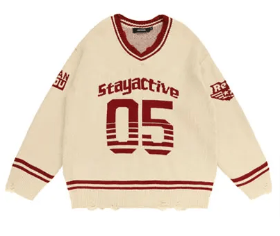 Japanese Brand × Vintage "Stay Active-M" Knitted Pullover Size US M / EU 48-50 / 2 - 1 Thumbnail
