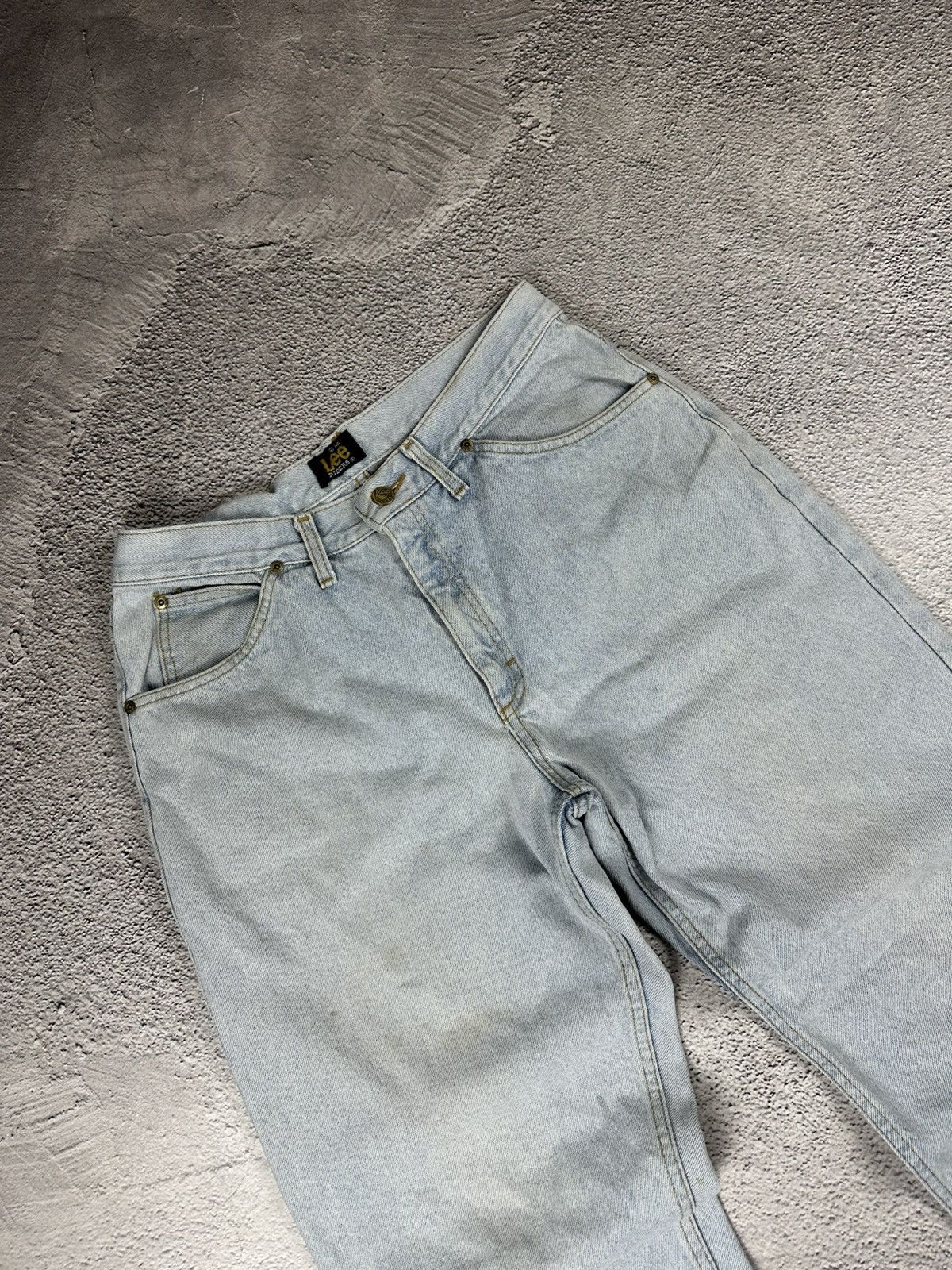 Lee Vintage Lee Riders Washed Denim Blue Jeans Baggy Flared Y2K Size US 35 - 6 Thumbnail