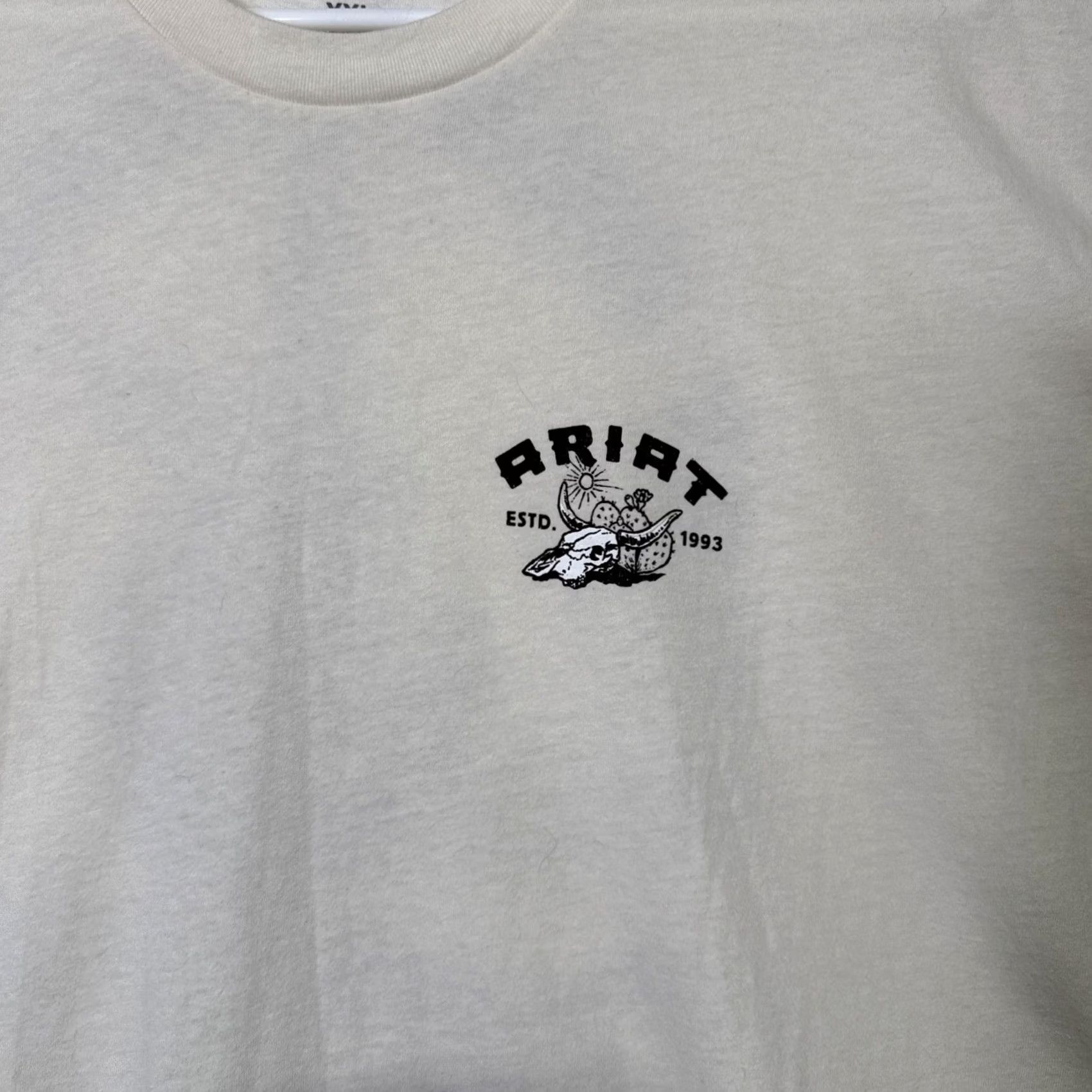 Ariat Ariat T-Shirt Men’s 2XL Crew Neck Short Sleeve Ivory Cotton Outdoor Western Aztec Spring Summer Fall - Regular Fit Mens Size US XXL / EU 58 / 5 - 2 Thumbnail