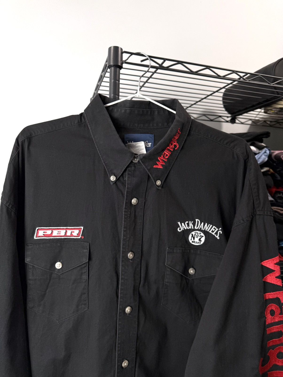 Wrangler Jack Daniels Wrangler PBR Bull Riding Rodeo Shirt Cowboy Size US XXL / EU 58 / 5 - 2 Thumbnail