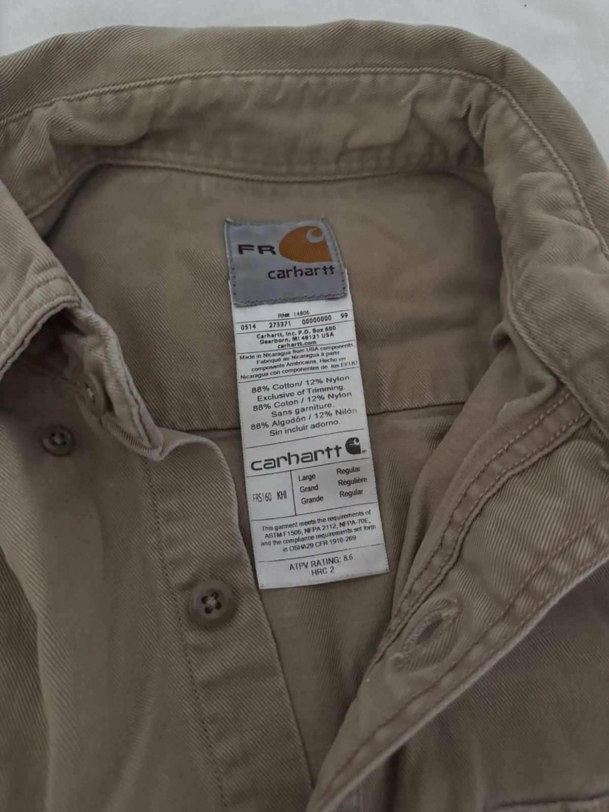 Carhartt Carharrt Distressed Button Up Shirt Size US L / EU 52-54 / 3 - 6 Thumbnail