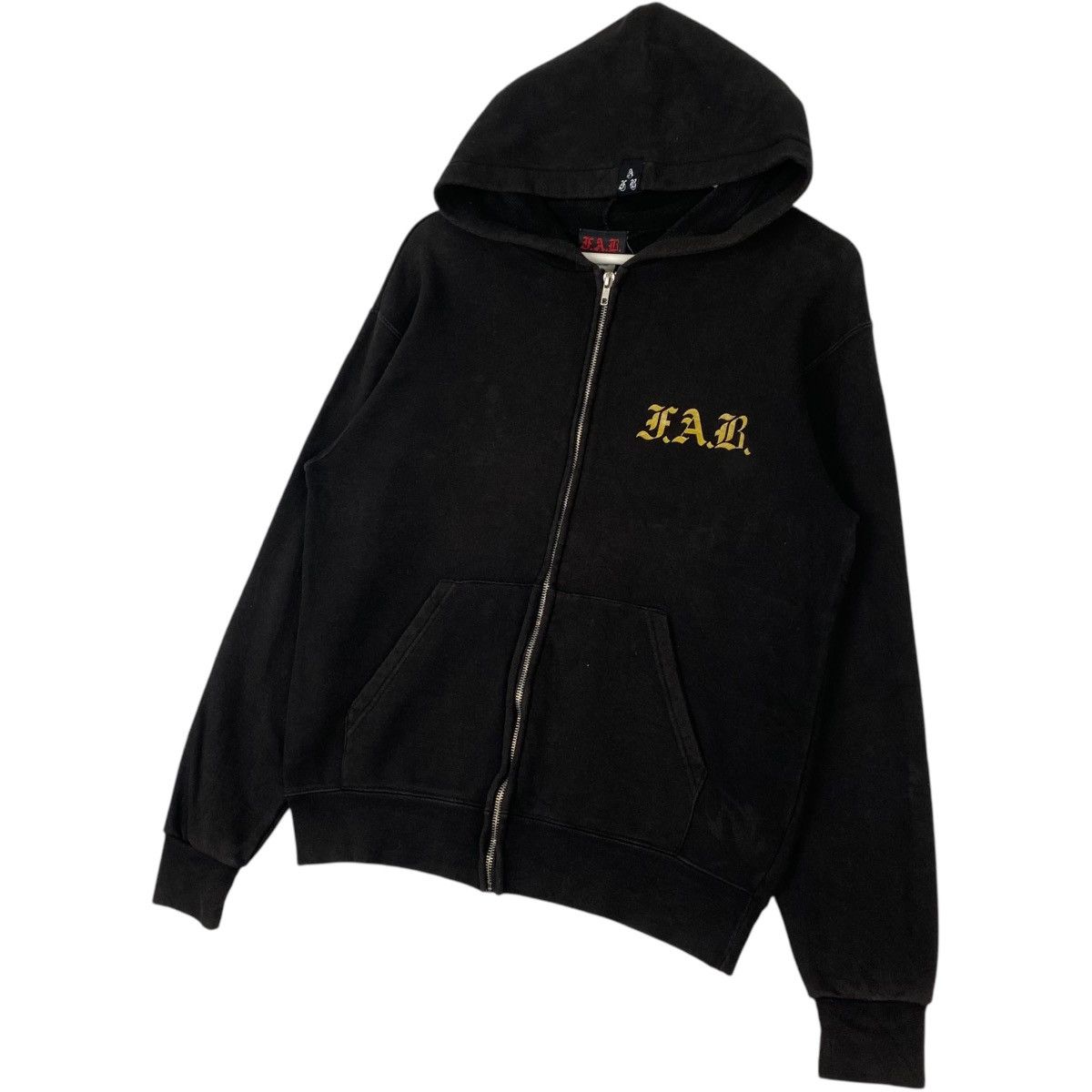 Vintage Vintage Fab Hoodie Full Zip Sweater Black Pullover Jumper M Size US M / EU 48-50 / 2 - 2 Thumbnail